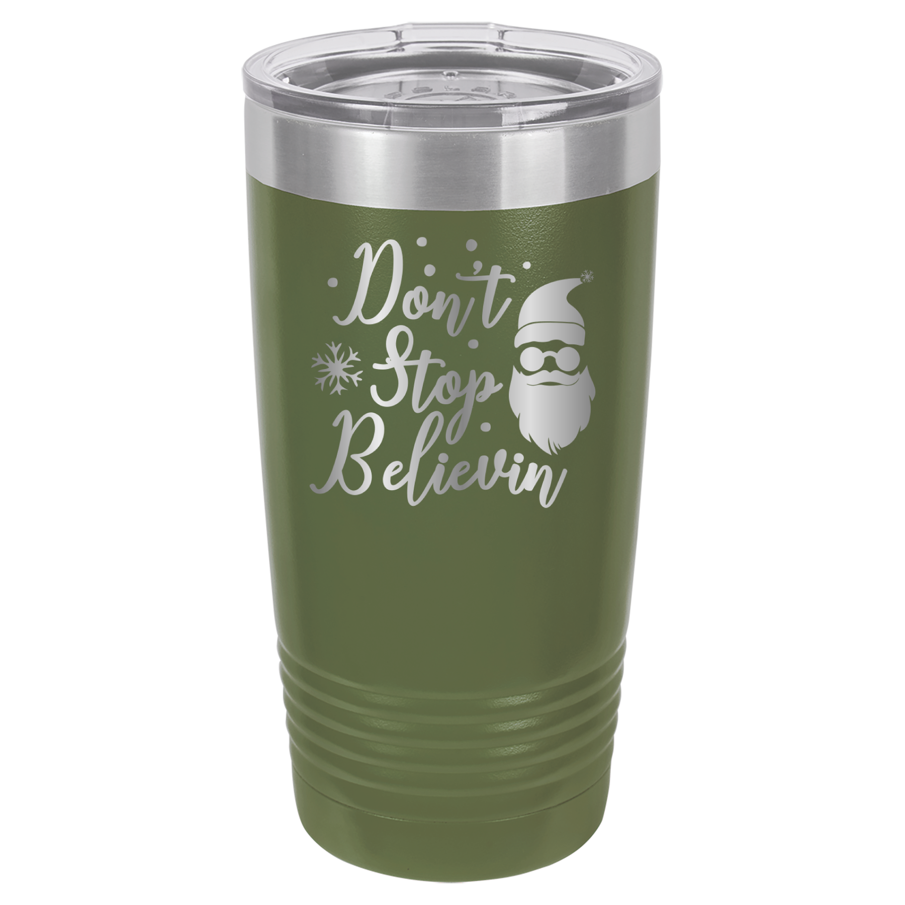 Don't Stop Believin - Santa Claus Christmas - 20oz Polar Camel Tumbler image 10