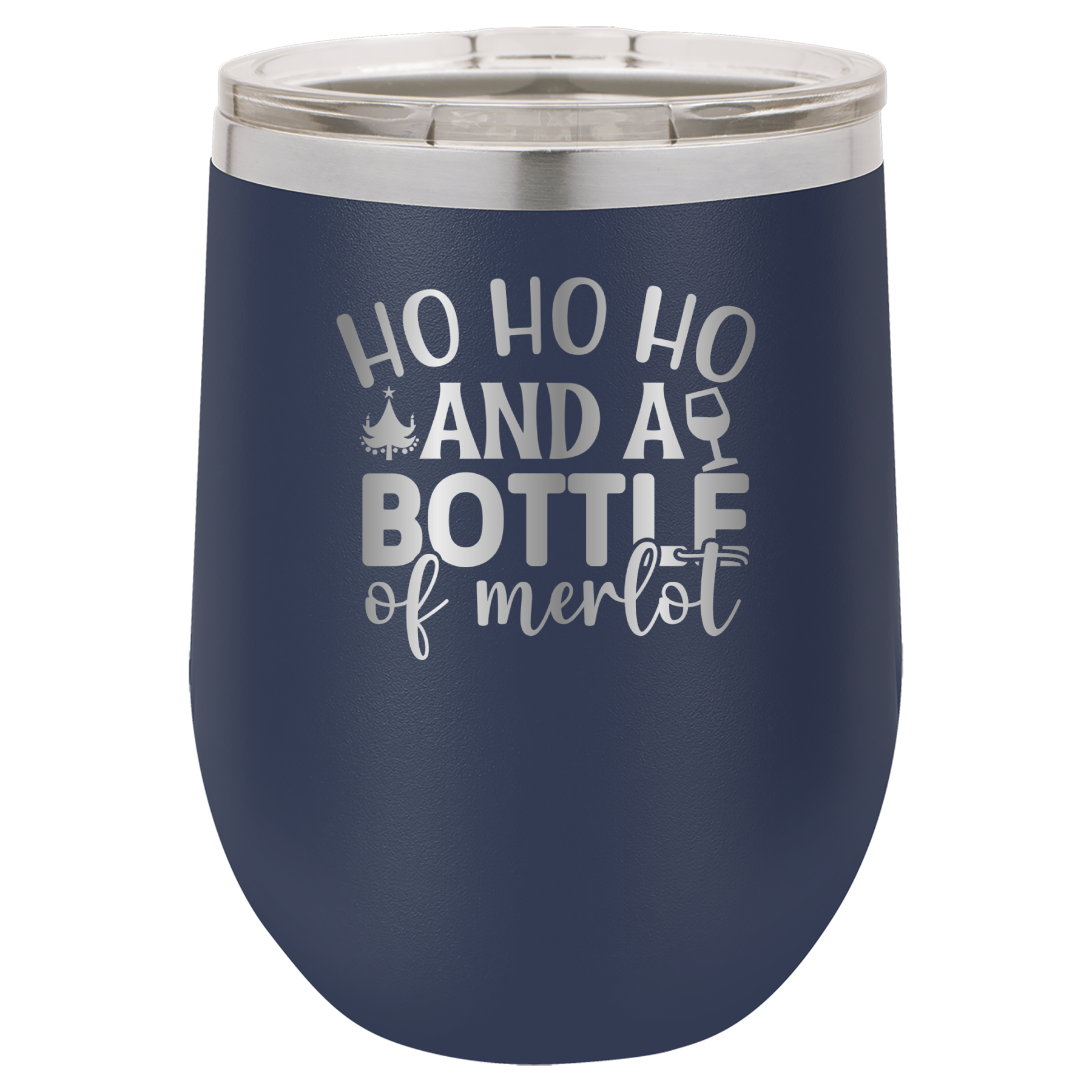Ho Ho Ho And A Bottle of Merlot - 12oz Polar Camel Wine Tumbler image 7