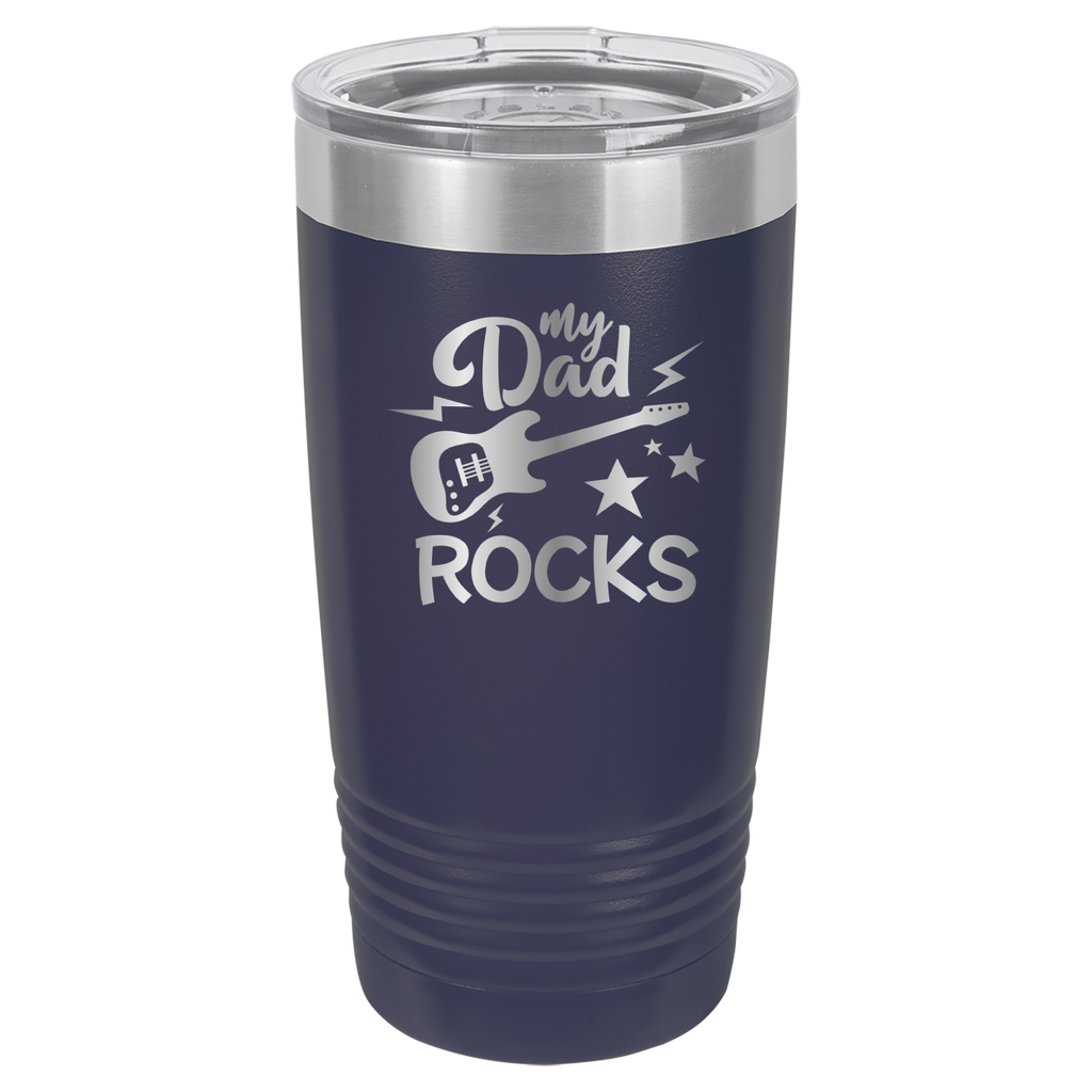 My Dad Rocks - 20oz Polar Camel Tumbler - Navy image