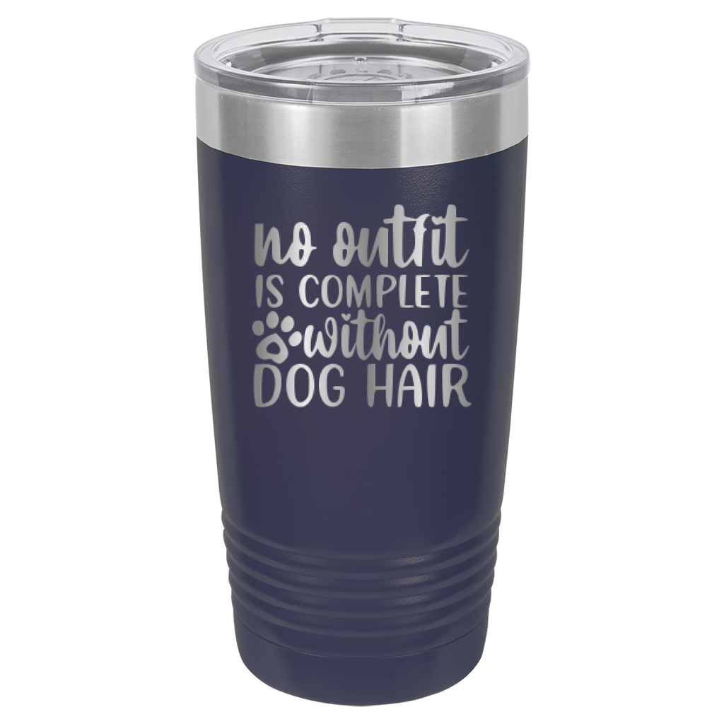 No Outfit Is Complete Without Dog Hair - 20oz Polar Camel Tumbler - Navy image