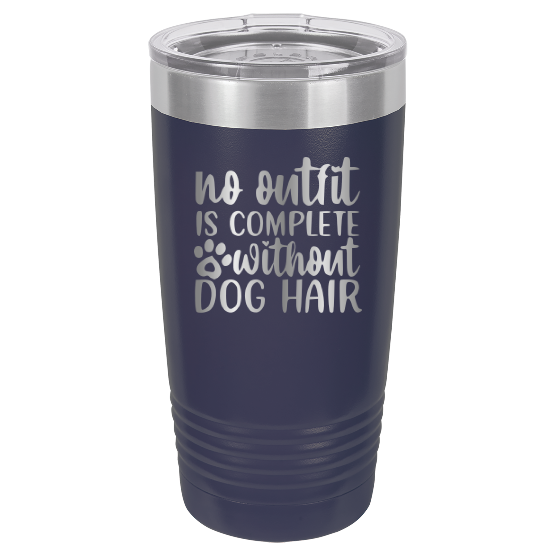 No Outfit Is Complete Without Dog Hair - 20oz Polar Camel Tumbler - Navy image