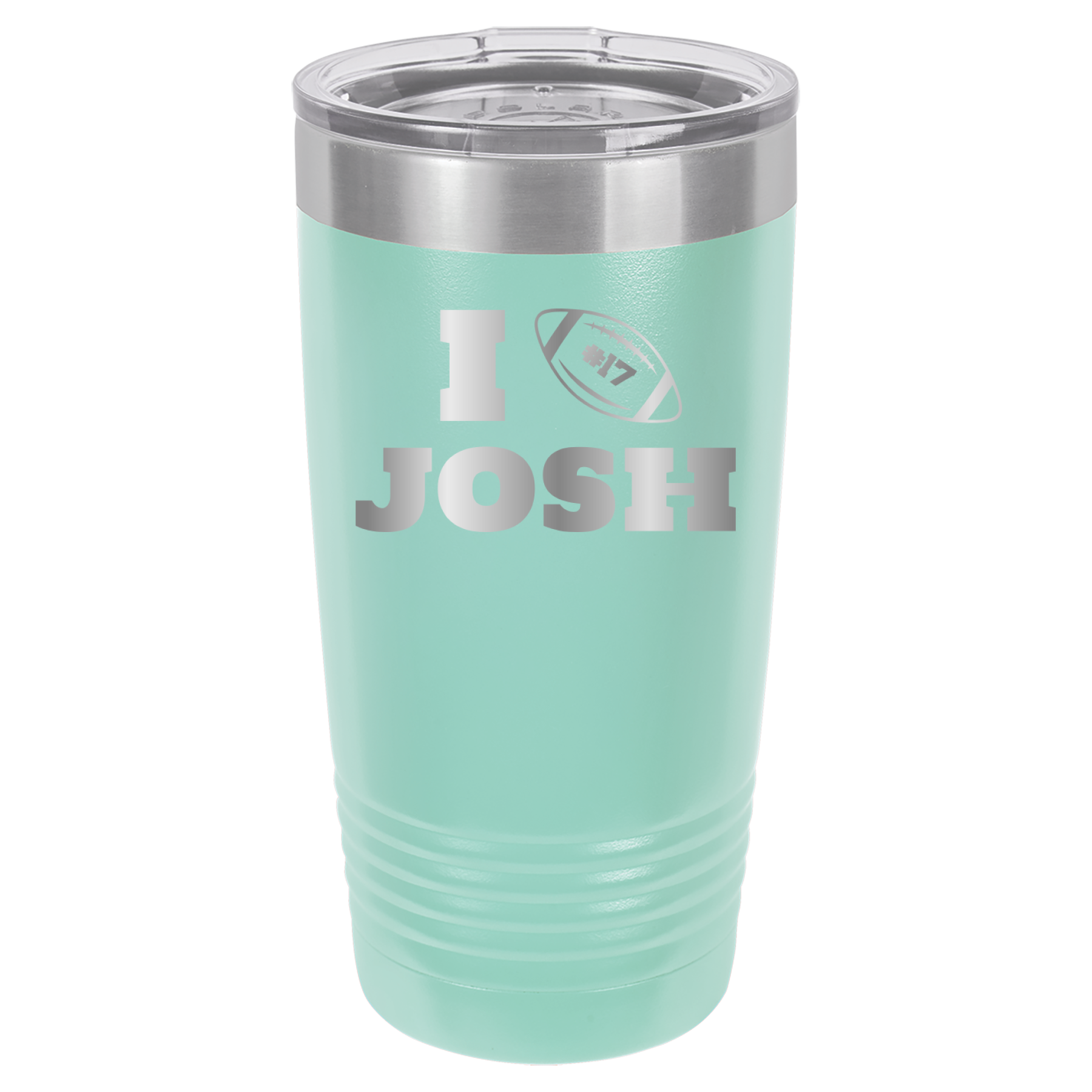 I Heart Josh - Josh Allen - 20oz Polar Camel Tumbler Buffalo Bills - Teal image