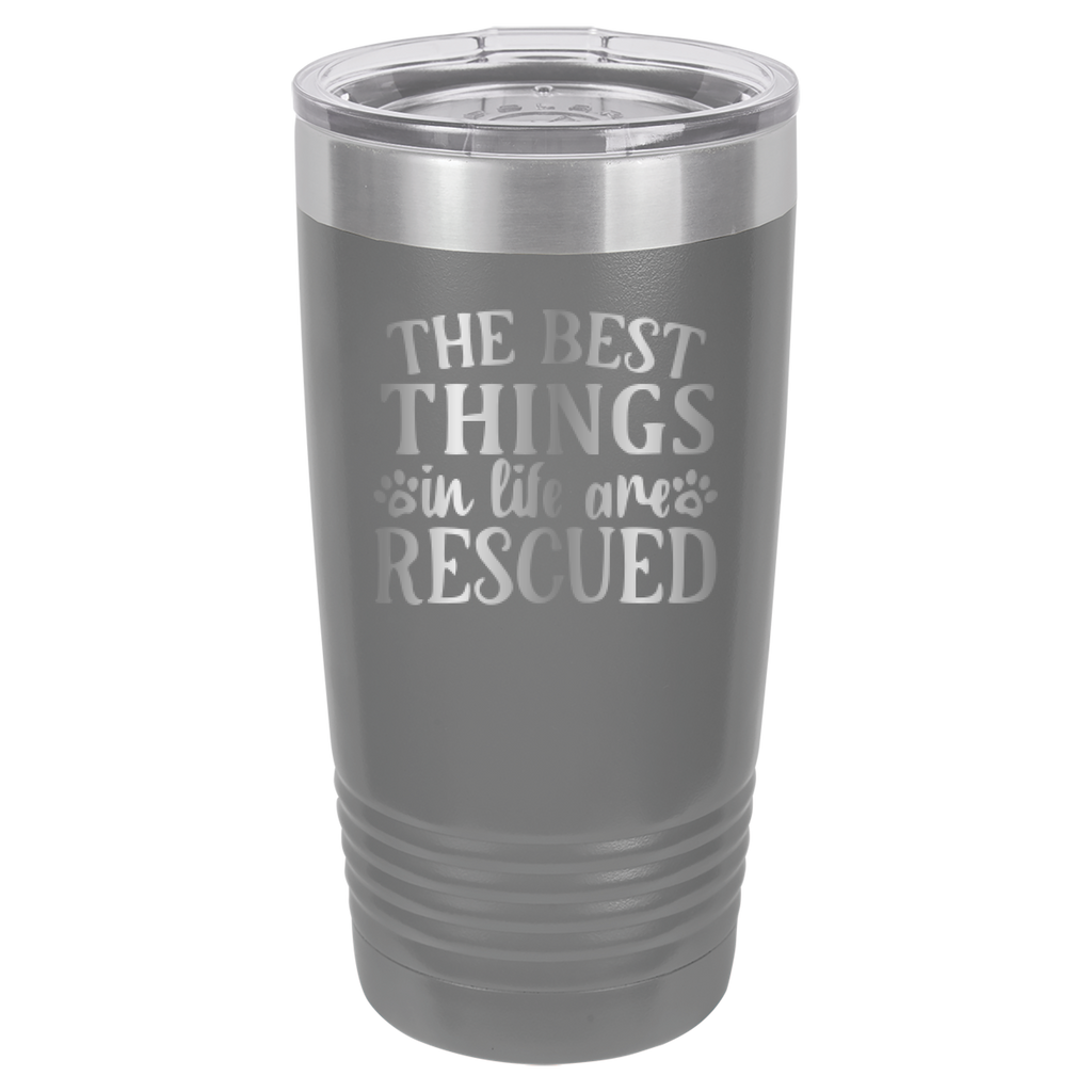 The Best Things In Life Are Rescued - 20oz Polar Camel Tumbler image 14