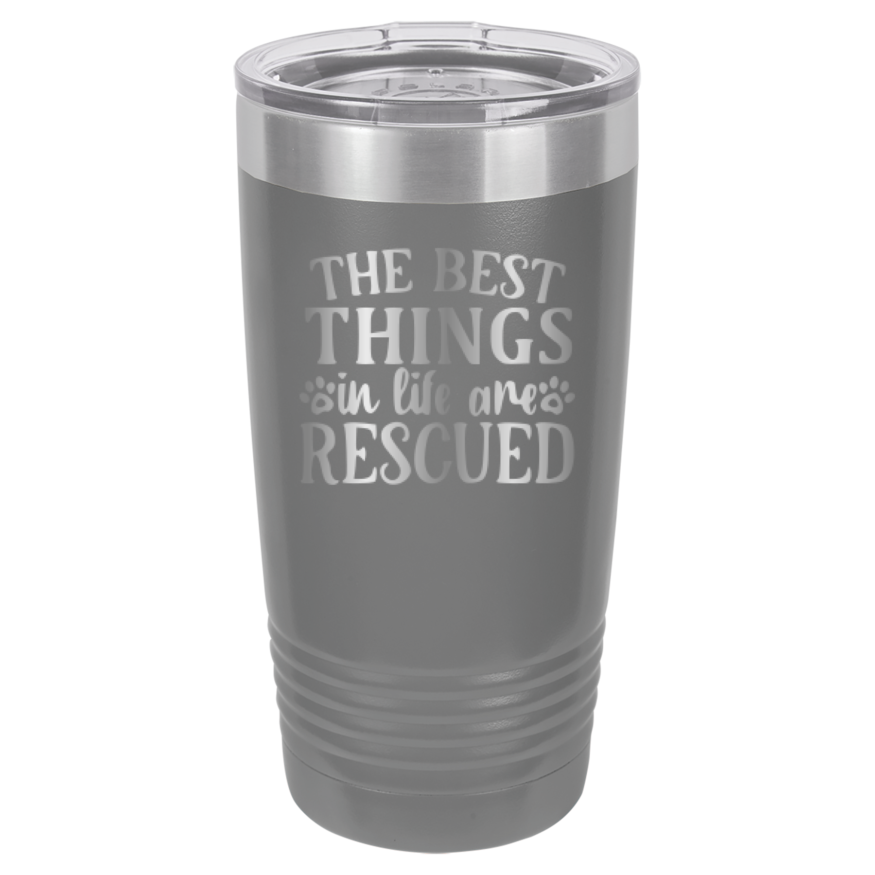 The Best Things In Life Are Rescued - 20oz Polar Camel Tumbler image 14