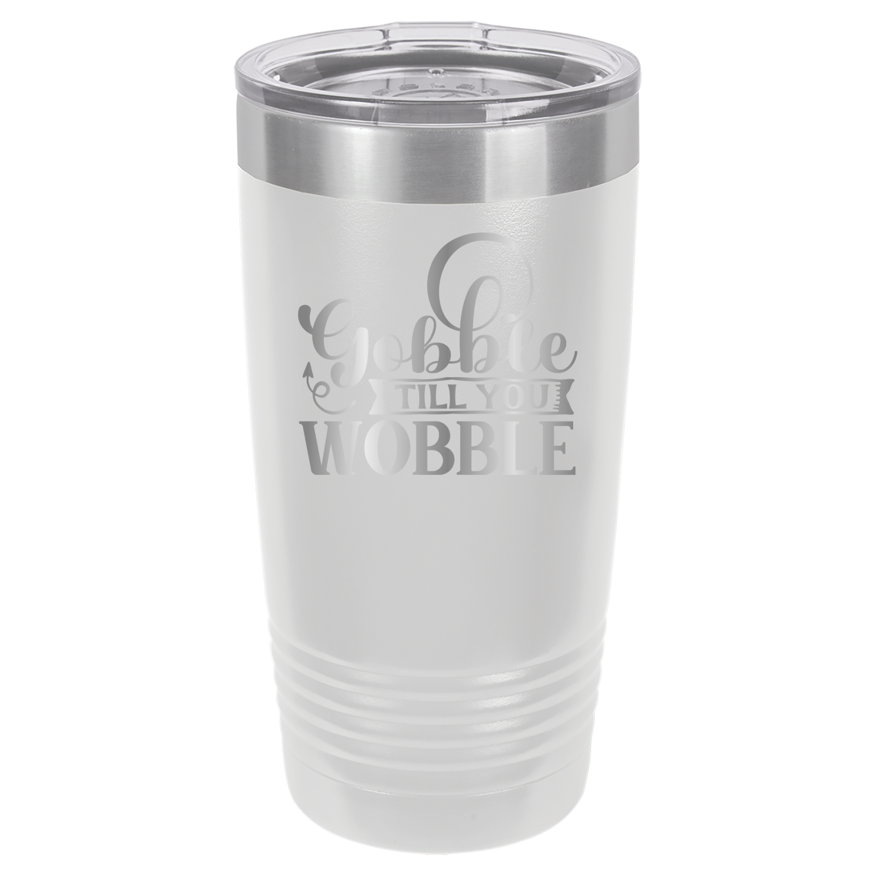 Gobble Til You Wobble - 20oz Polar Camel Tumbler - White image