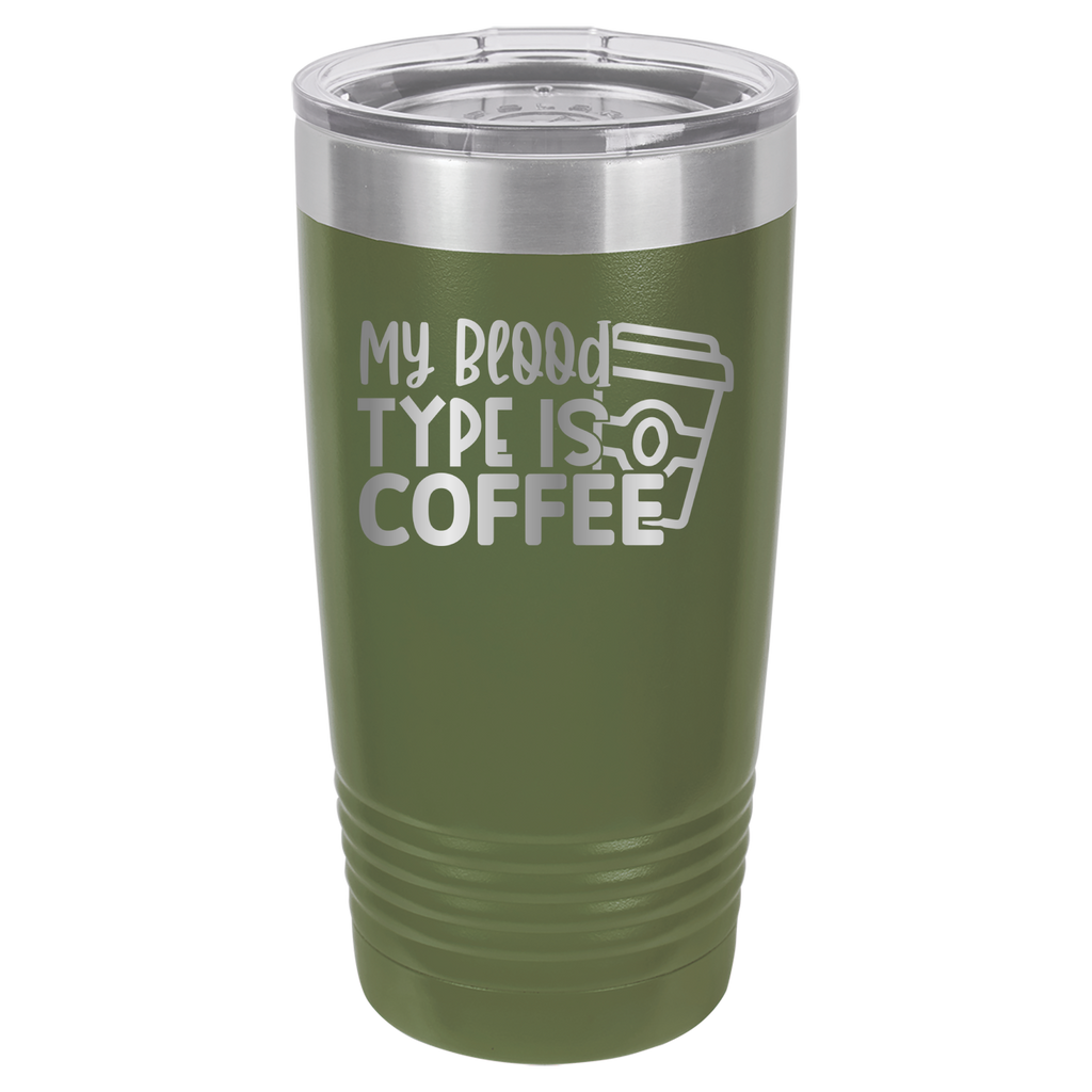 My Blood Type Is Coffee - 20oz Polar Camel Tumbler image 8