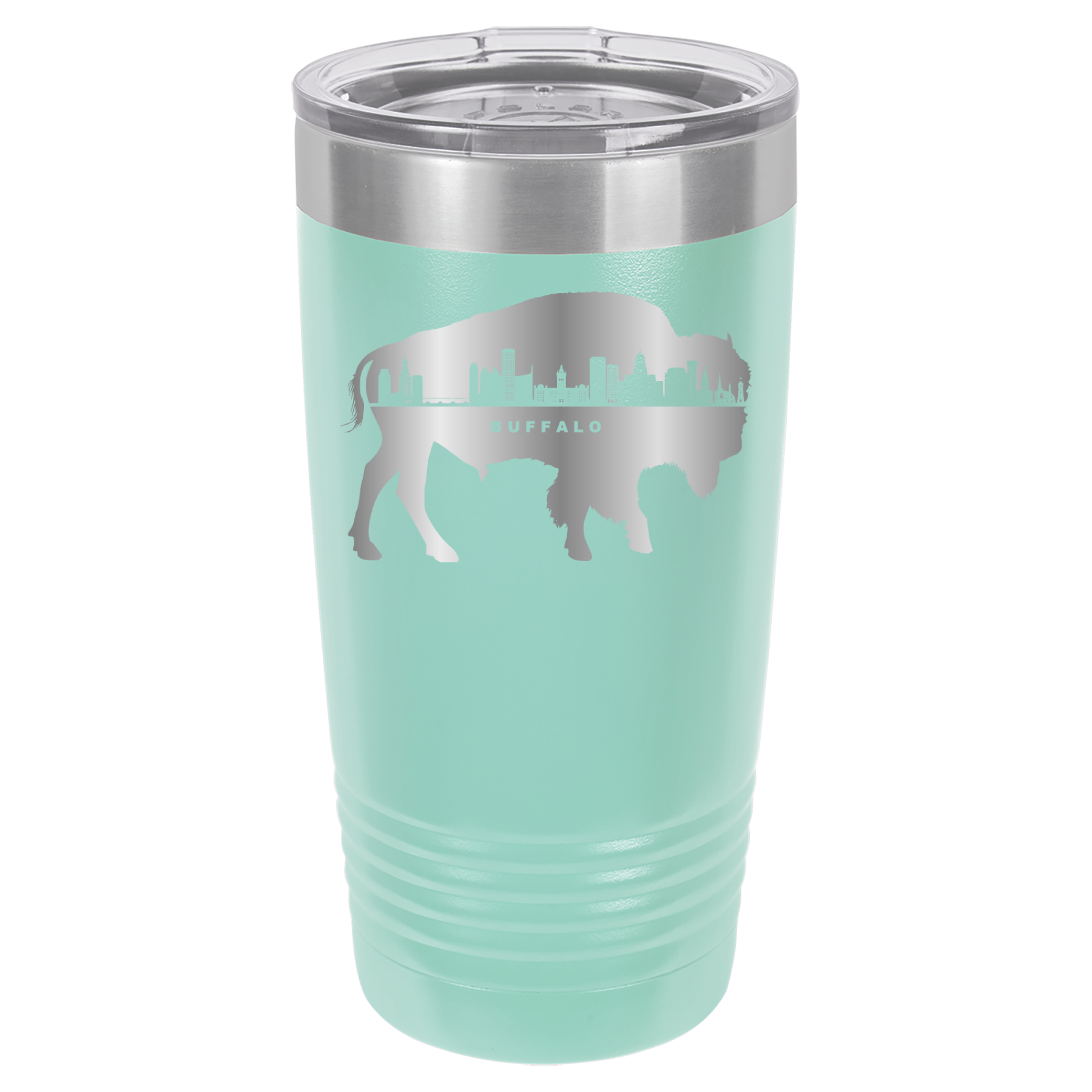 City of Buffalo NY Skyline 20oz Polar Camel Tumbler - Teal image