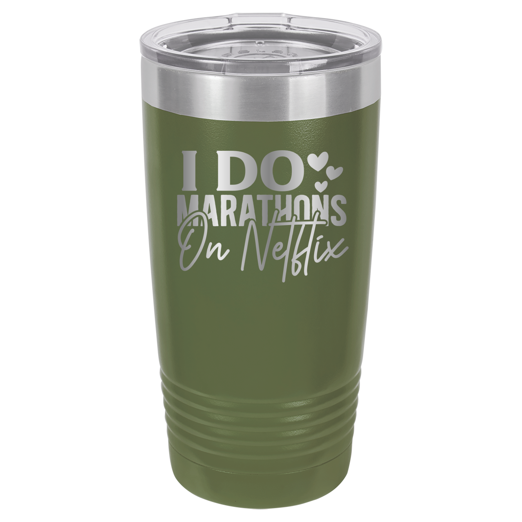 I Do Marathons On Netflix - 20oz Polar Camel Tumbler image 10