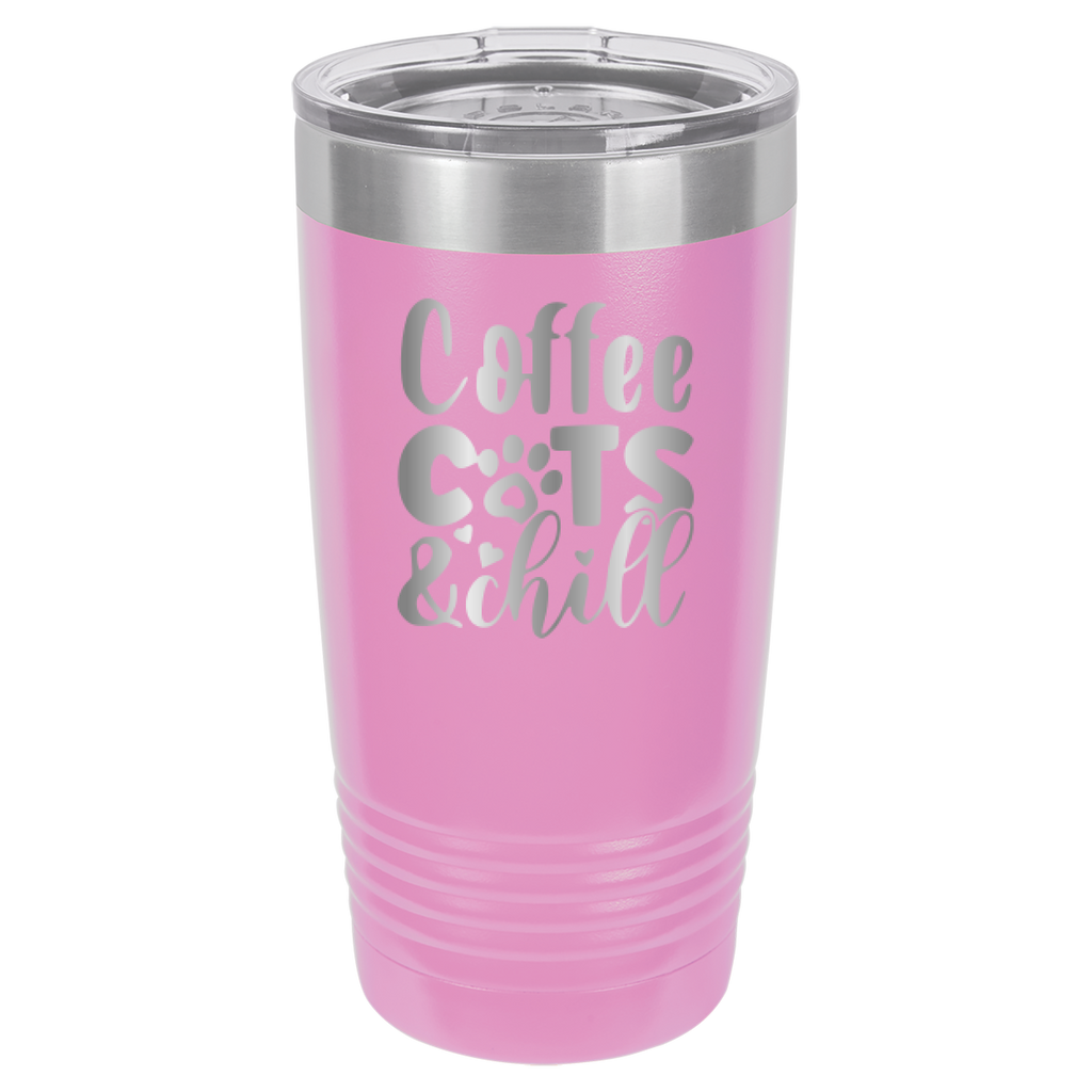 Coffee, Cats, And Chill - 20oz Polar Camel Tumbler image 9