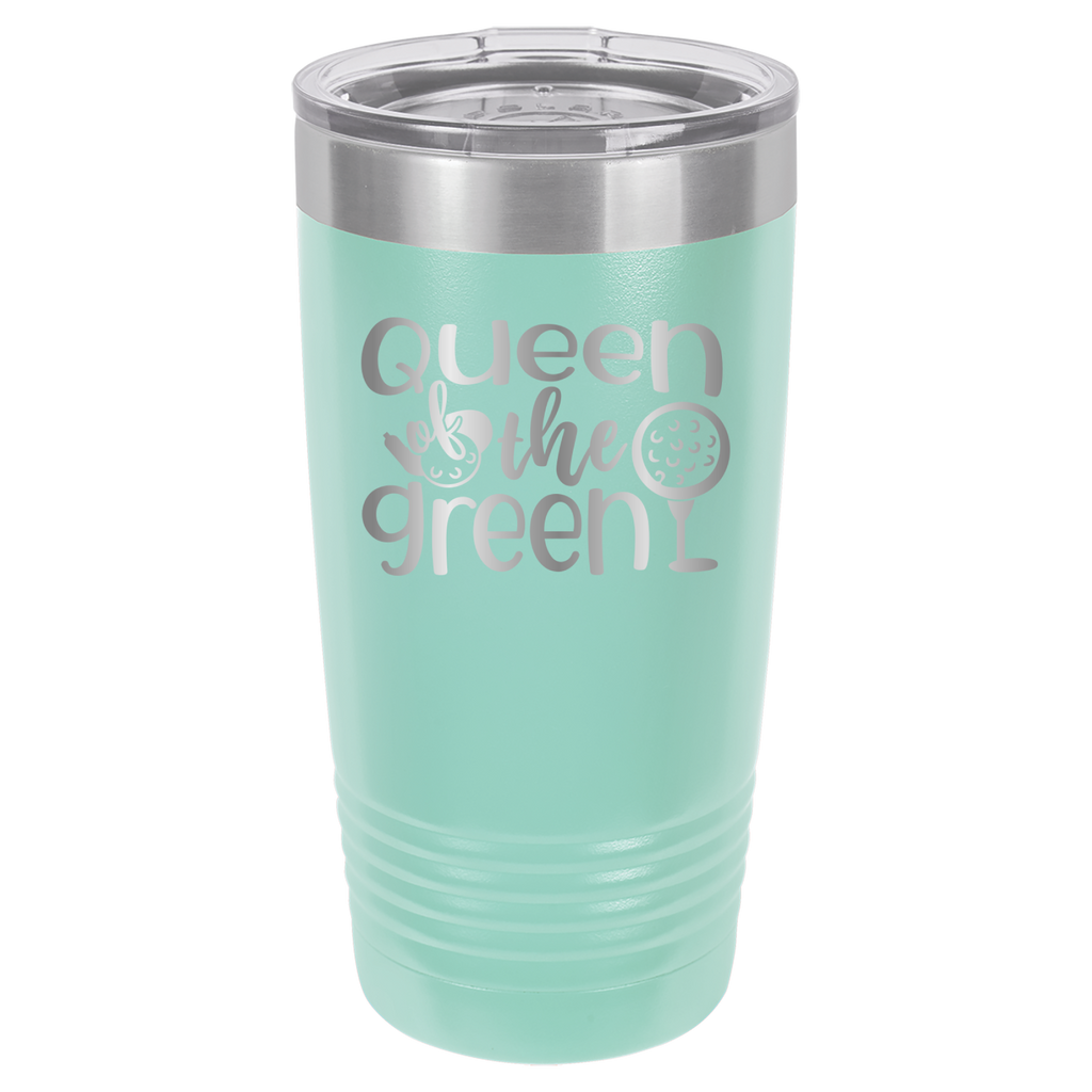 Queen of the Green - Golf - 20oz Polar Camel Tumbler - Teal image
