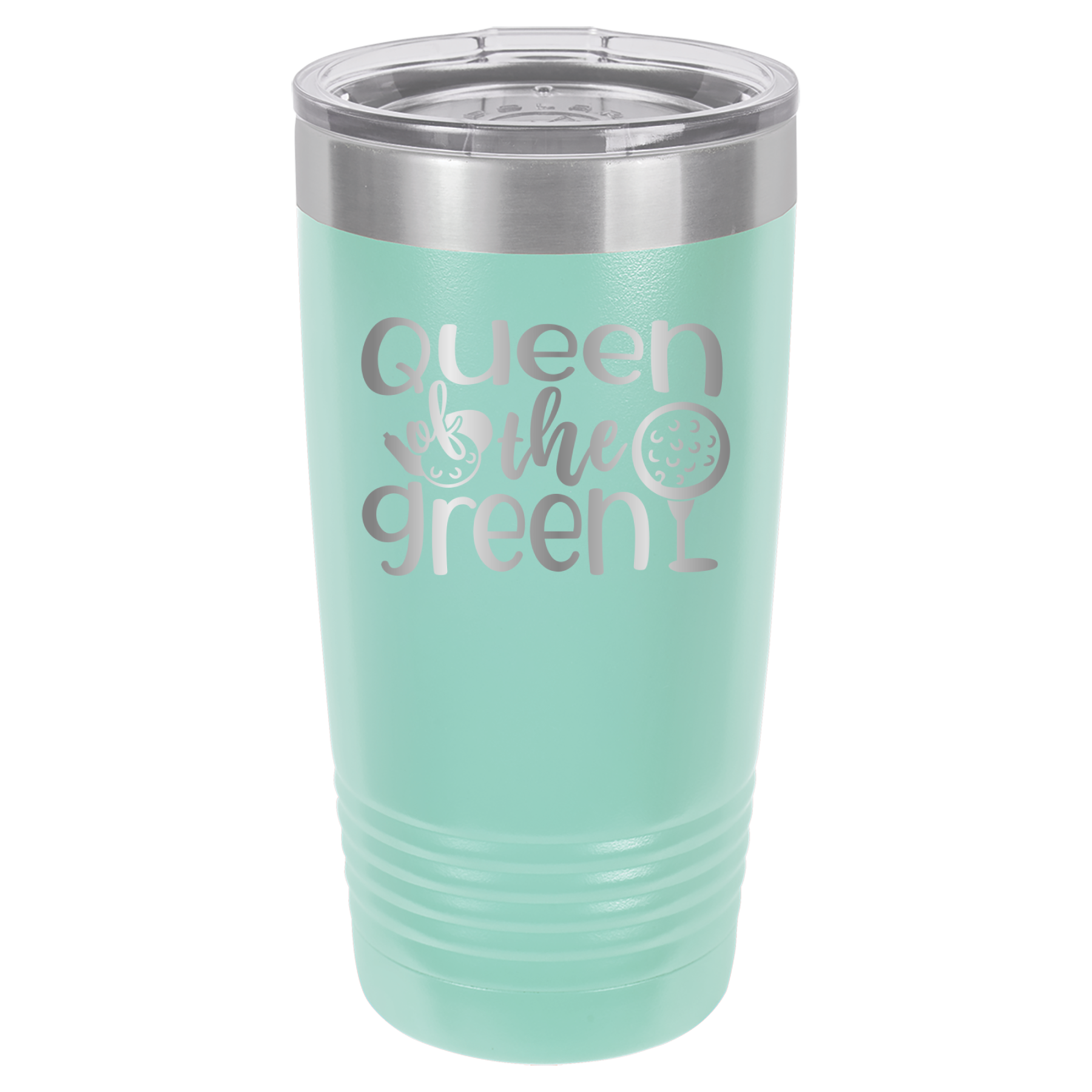 Queen of the Green - Golf - 20oz Polar Camel Tumbler - Teal image