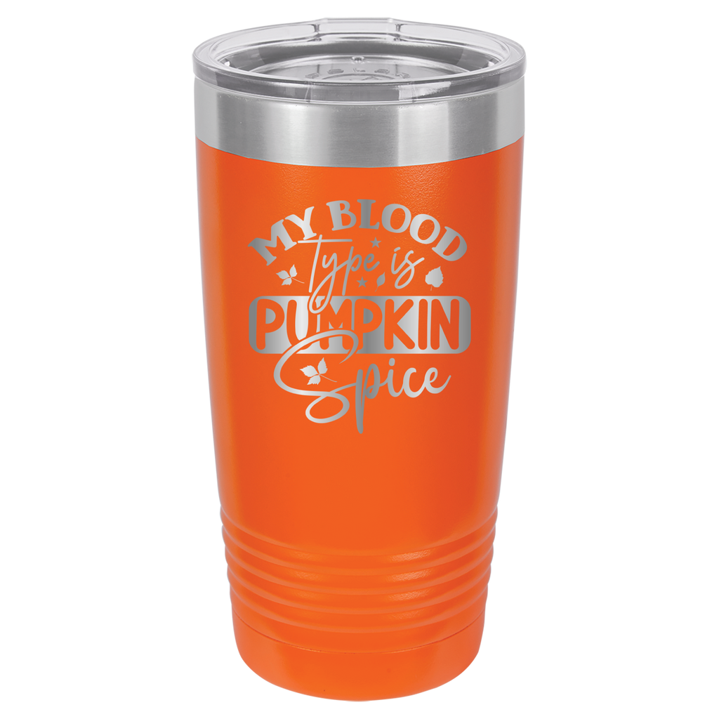 My Blood Type Is Pumpkin Spice - 20oz Polar Camel Tumbler image 0