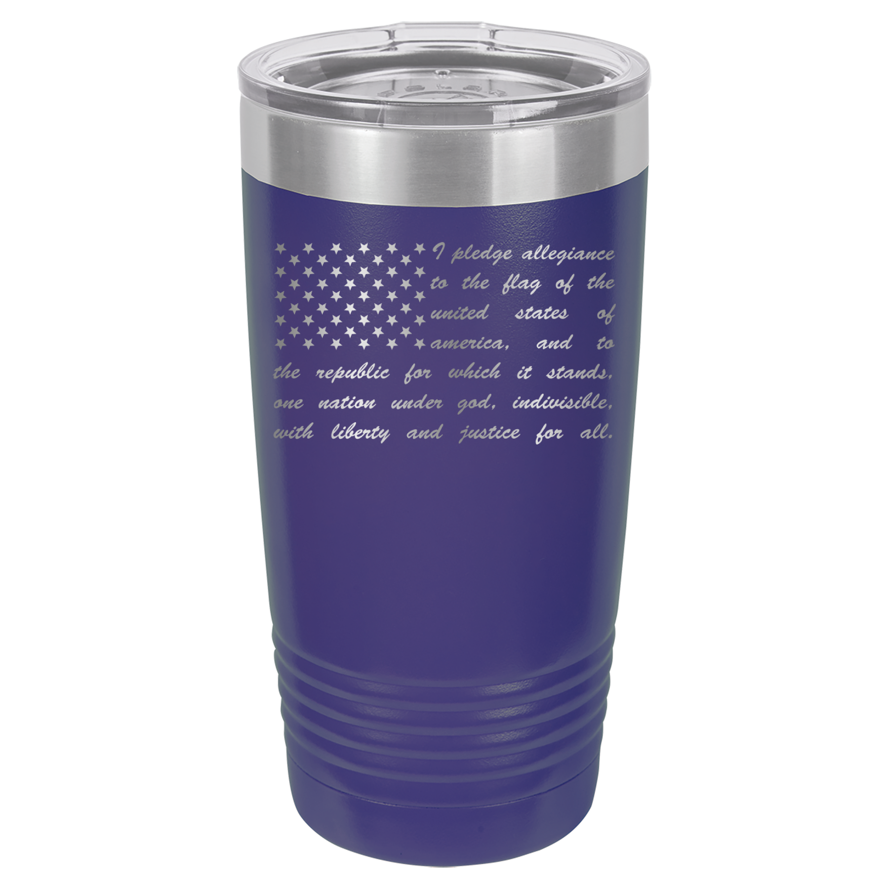 Pledge of Allegiance Flag - 20oz Polar Camel Tumbler - America - Purple image