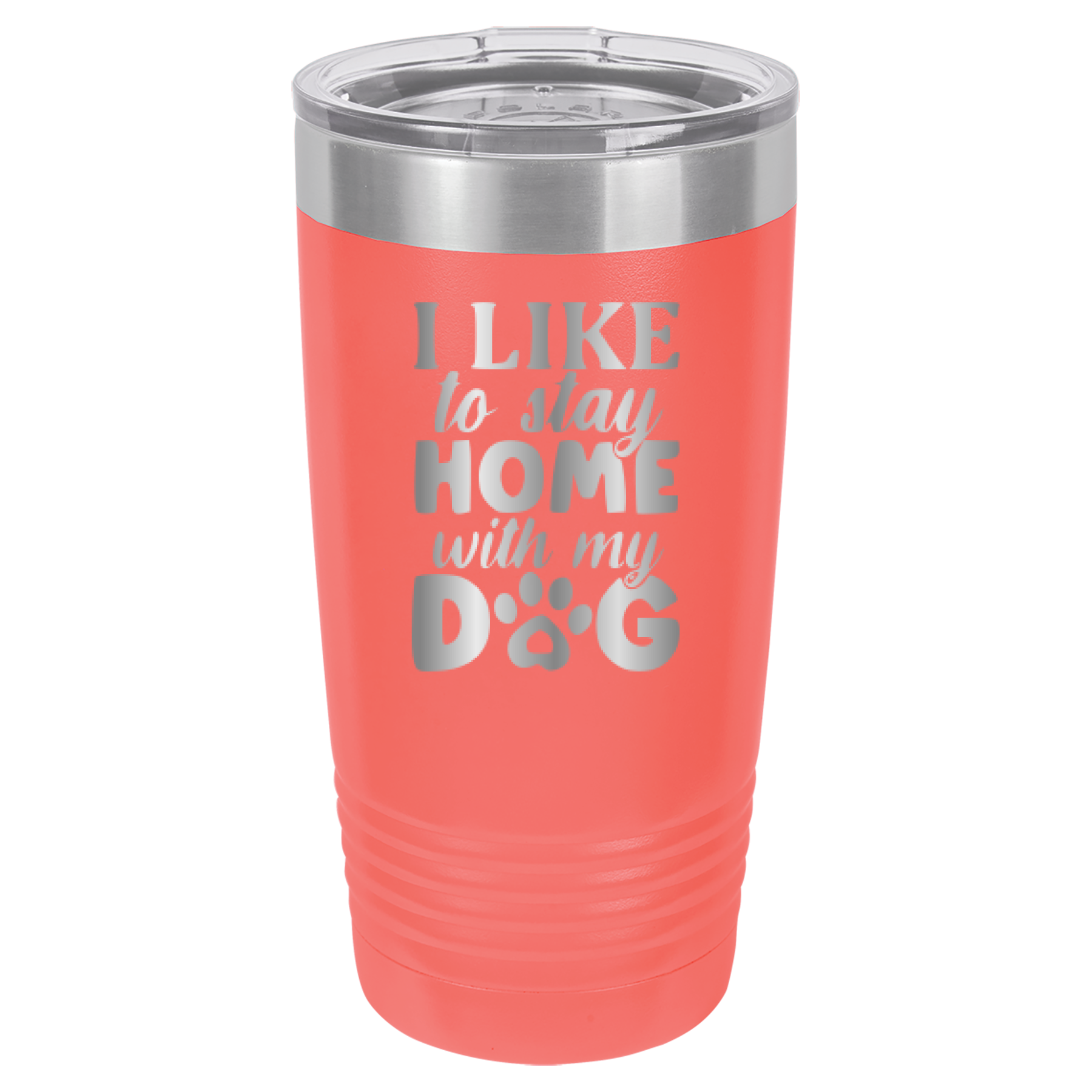I Like To Stay Home With My Dog - 20oz Polar Camel Tumbler image 15