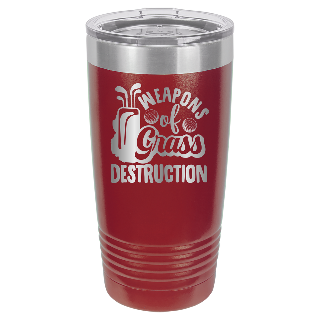 Weapons of Grass Destruction - Golf - 20oz Polar Camel Tumbler - Maroon image