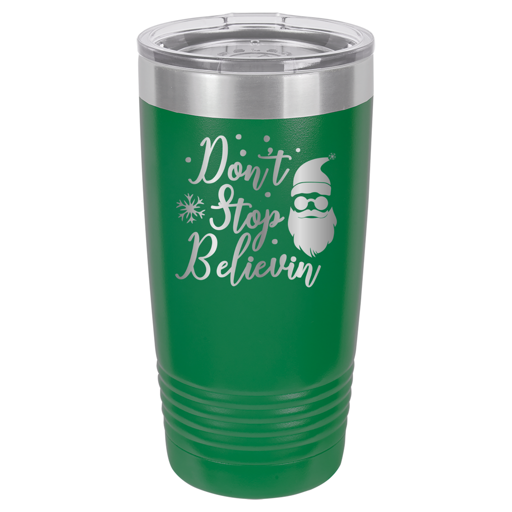 Don't Stop Believin - Santa Claus Christmas - 20oz Polar Camel Tumbler image 5