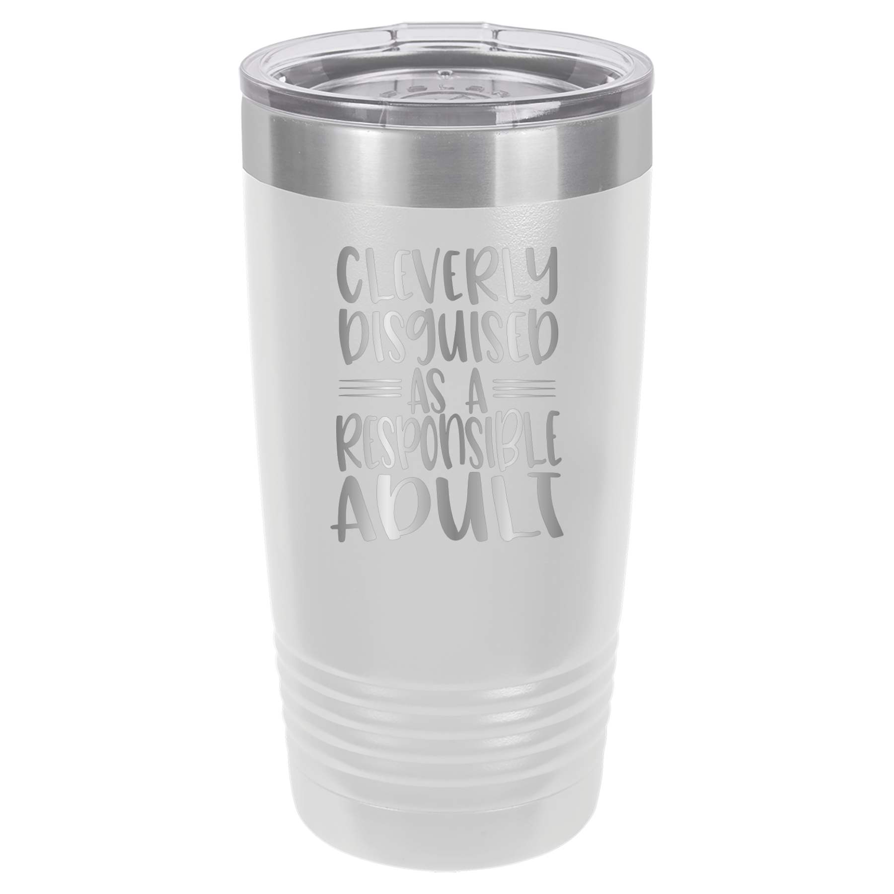 Cleverly Disguised As A Responsible Adult - 20oz Polar Camel Tumbler - White image