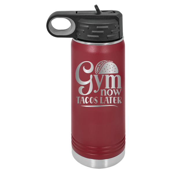 Gym Now, Tacos Later - 20oz Polar Camel Tumbler - Sip in Style! image 7