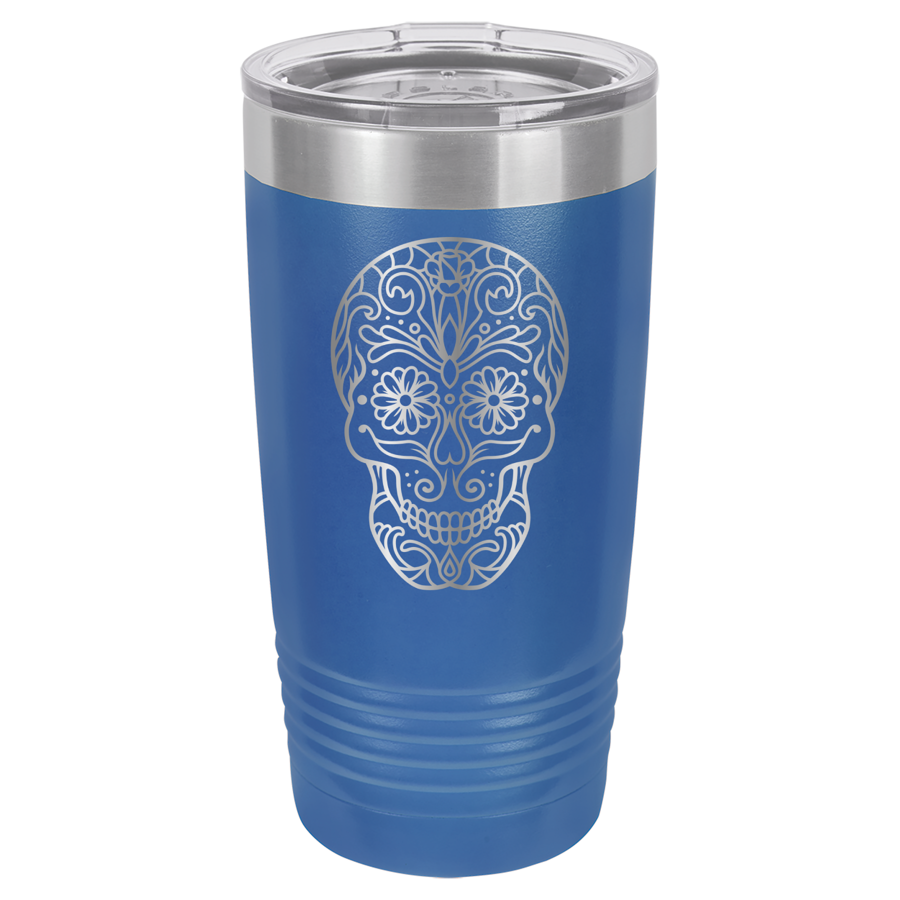 Sugar Skull - 20oz Polar Camel Tumbler - Royal Blue image