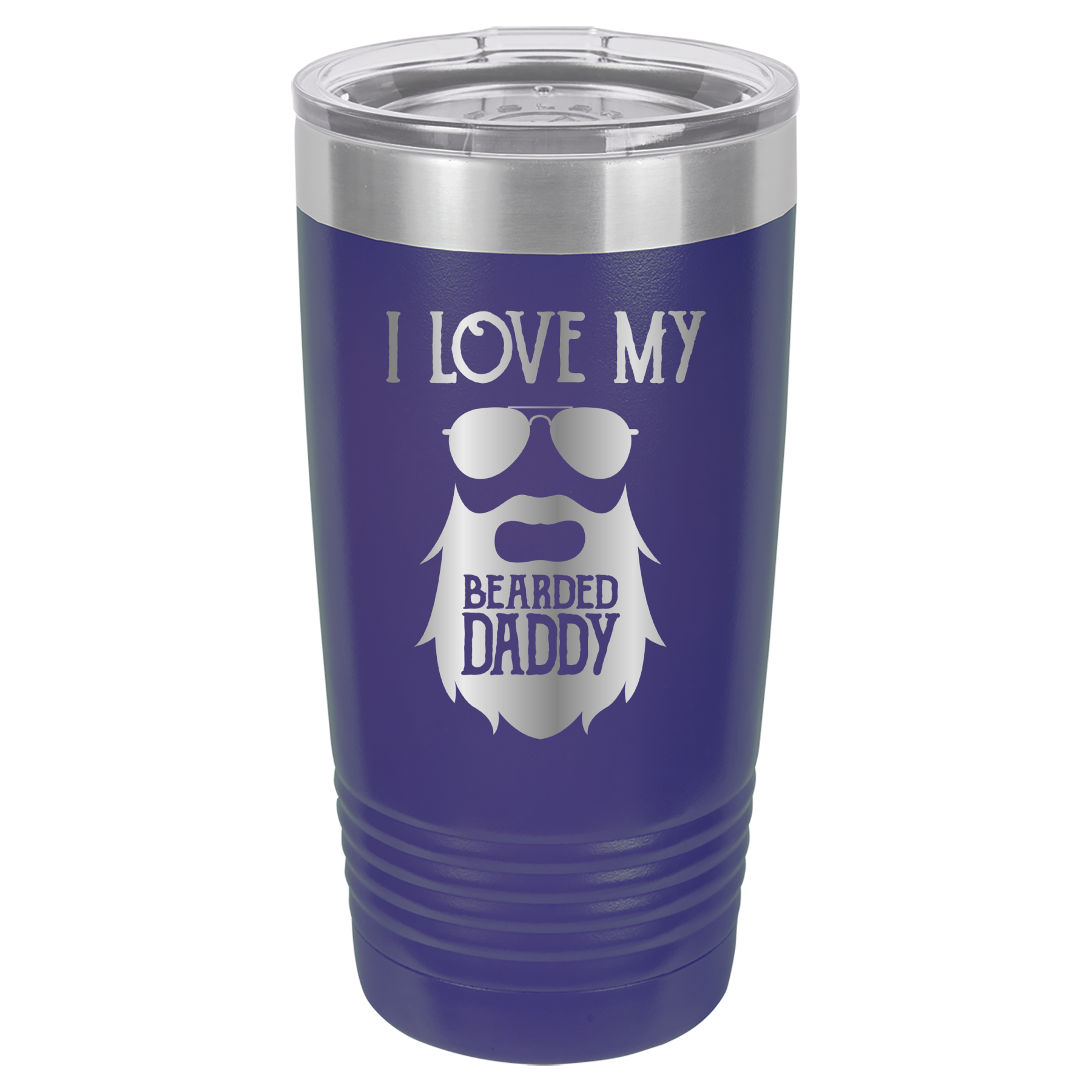 I Love My Bearded Daddy - 20oz Polar Camel Tumbler - Purple image