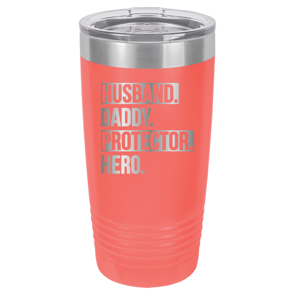 Father's Day "Husband. Daddy. Protector. Hero. 20oz Polar Camel Tumbler image 3