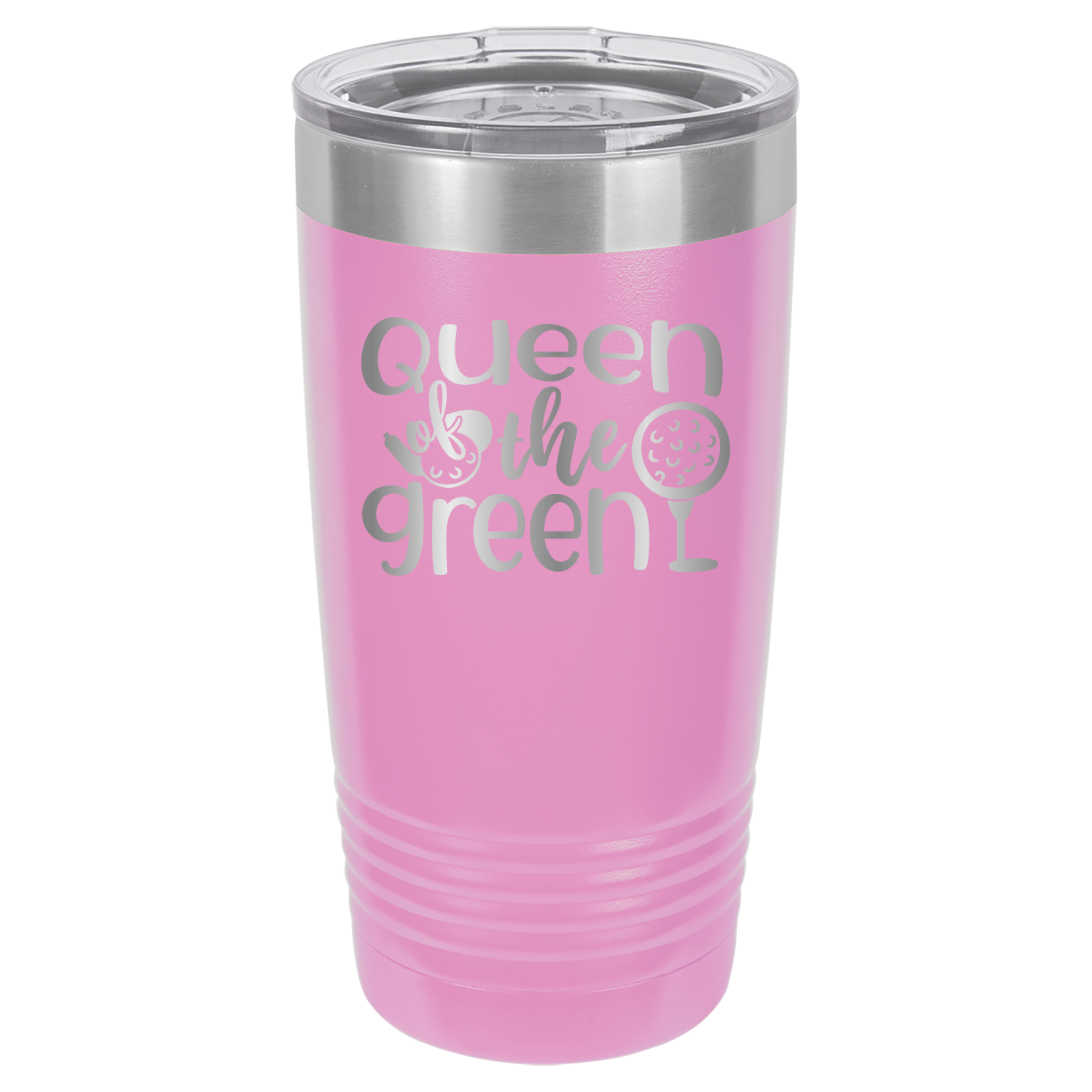Queen of the Green - Golf - 20oz Polar Camel Tumbler - Light Purple image