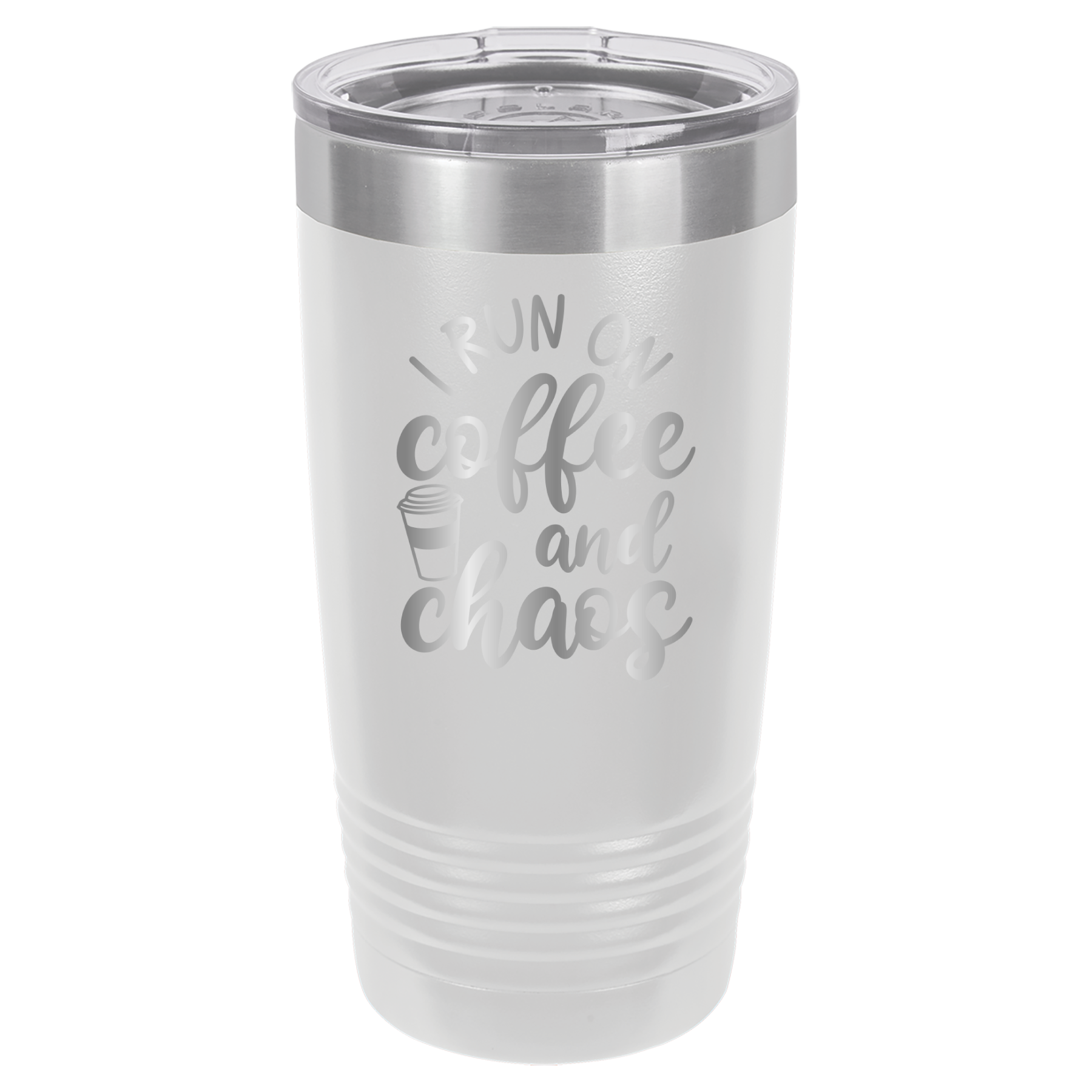 I Run on Coffee and Chaos - 20oz Polar Camel Tumbler image 16