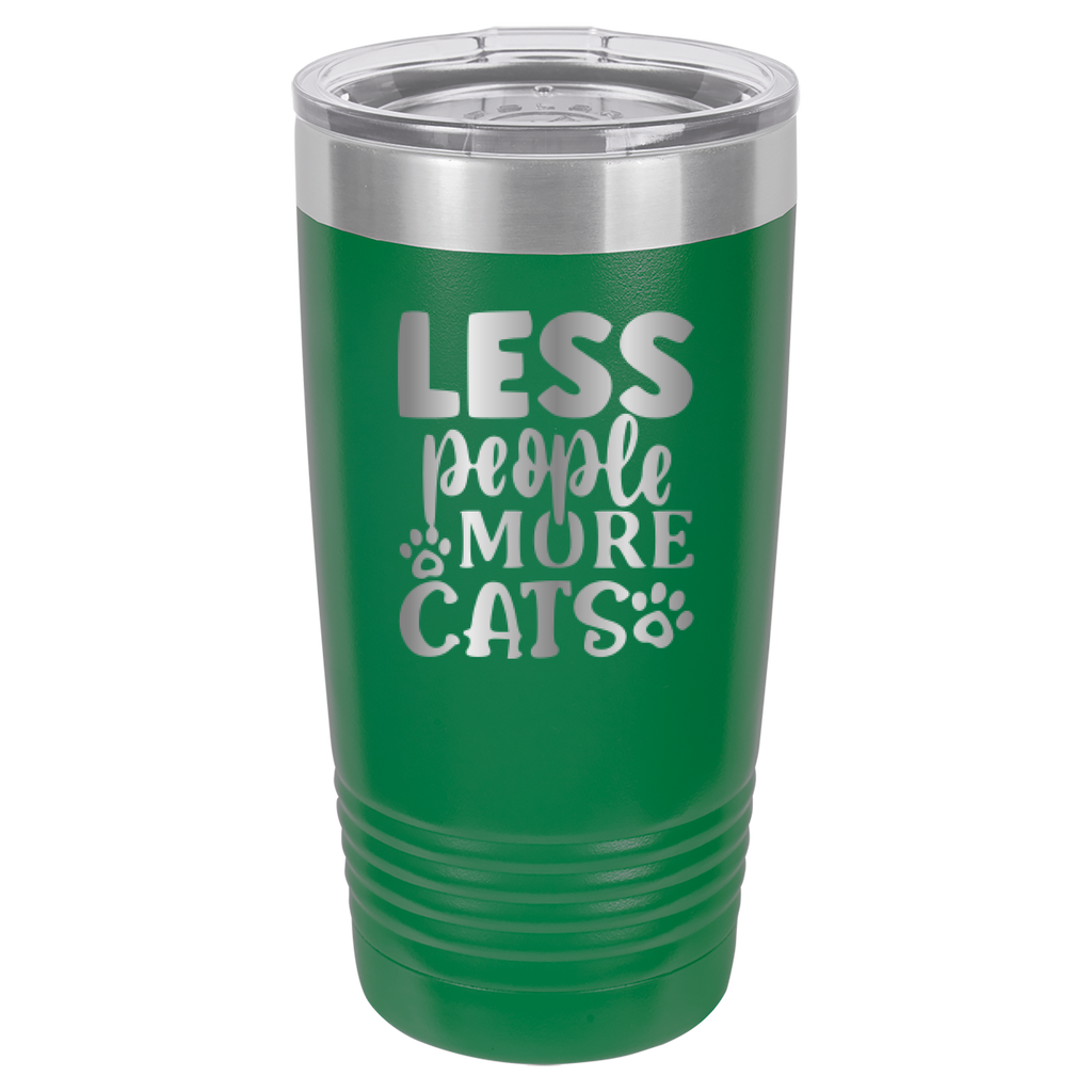 Less People More Cats - 20oz Polar Camel Tumbler image 13