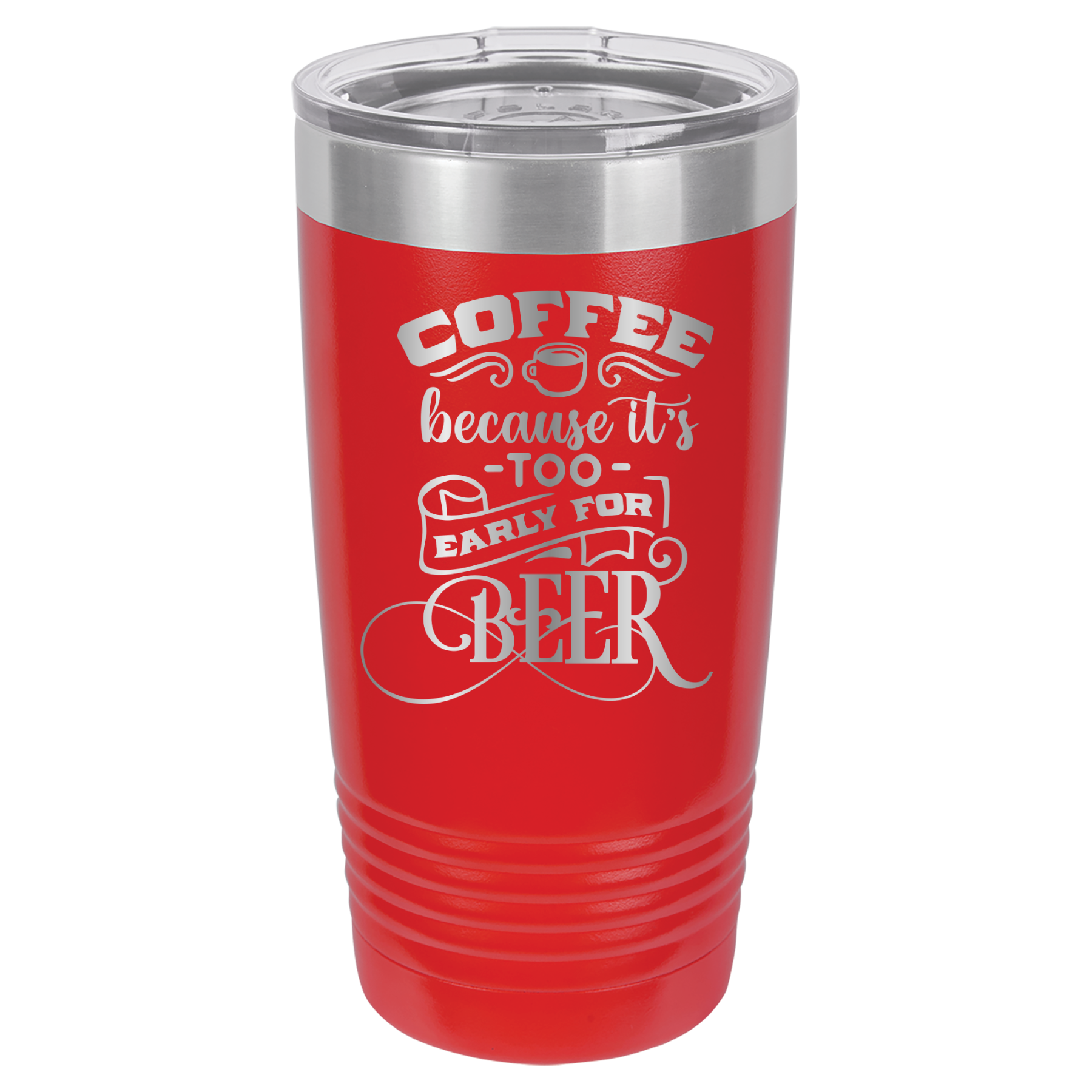 Coffee Because It's Too Early For Beer - 20oz Polar Camel Tumbler image 13