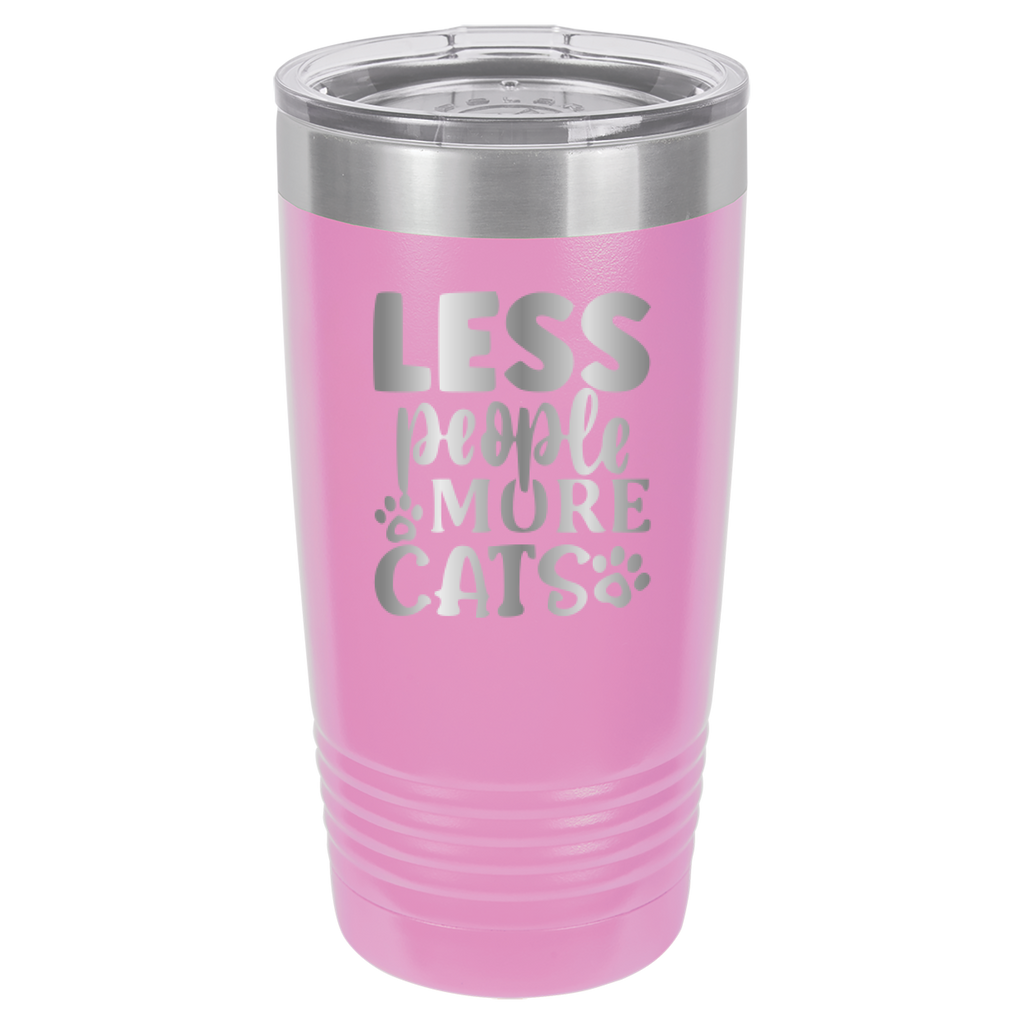 Less People More Cats - 20oz Polar Camel Tumbler image 11