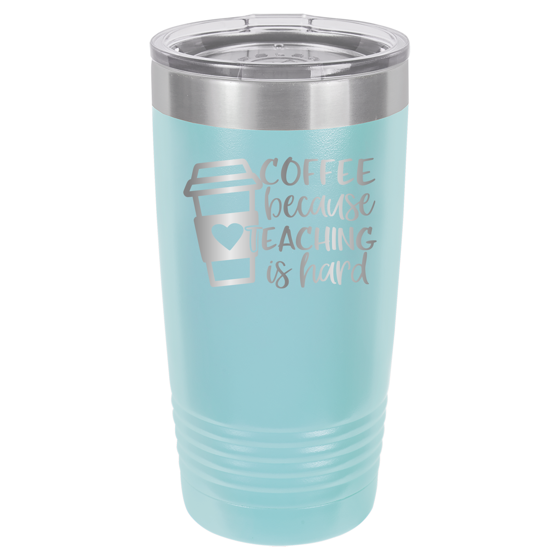 Coffee Because Teaching Is Hard - 20oz Polar Camel Tumbler image 13