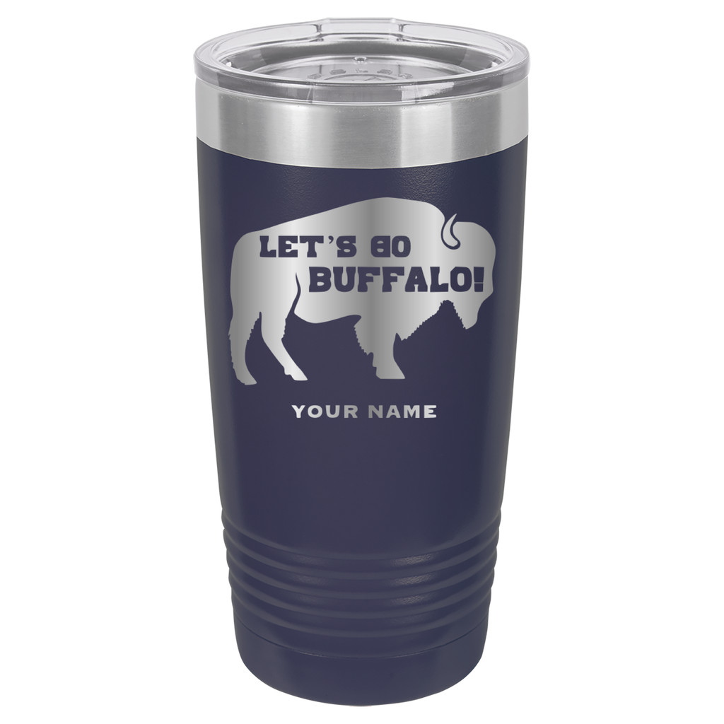 Let's Go Buffalo - 20oz Polar Camel Tumbler - Personalization Available - Buffalo Bills - Navy image