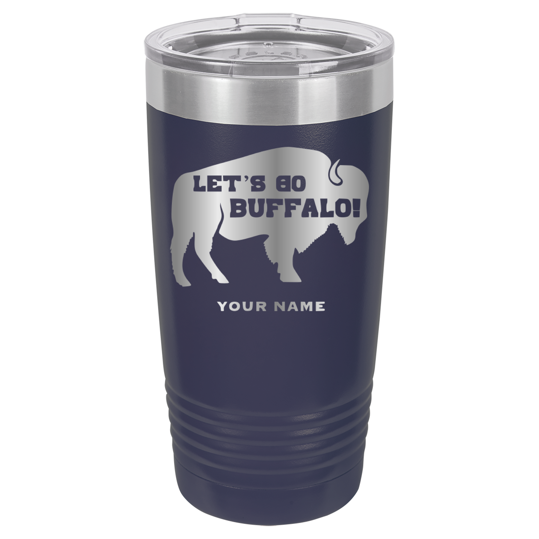 Let's Go Buffalo - 20oz Polar Camel Tumbler - Personalization Available - Buffalo Bills - Navy image