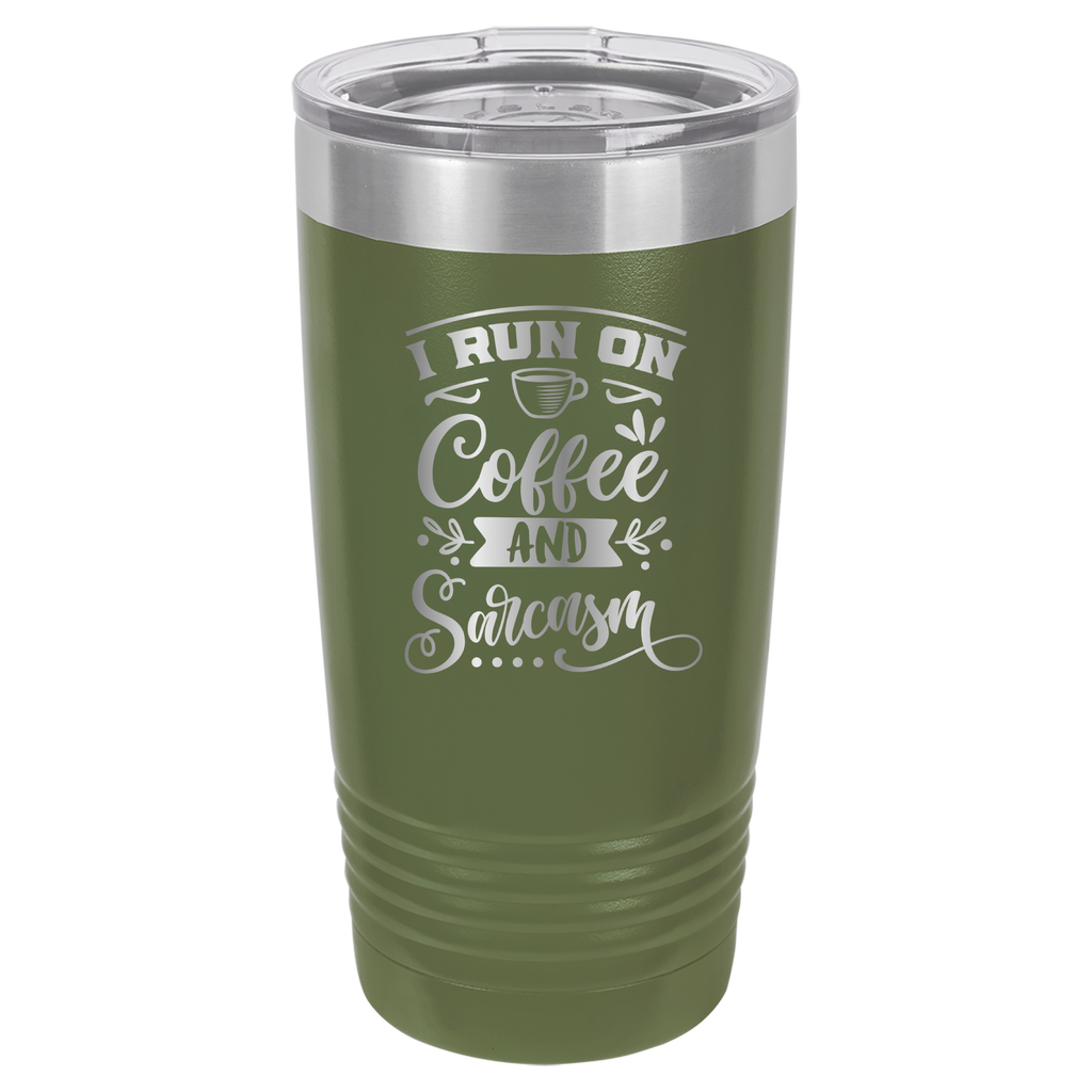 I Run On Coffee and Sarcasm - 20oz Polar Camel Tumbler image 10