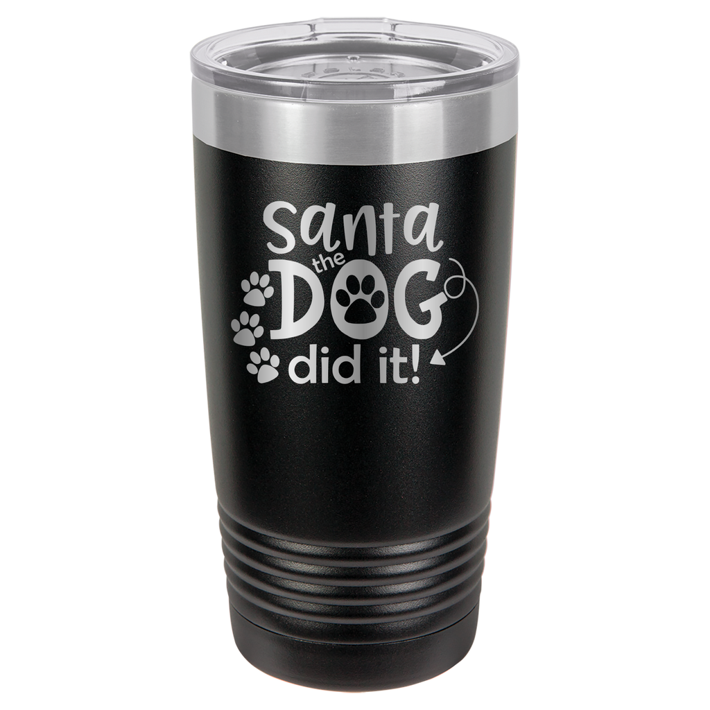 Santa, The Dog Did It - 20oz Polar Camel Tumbler - Black image