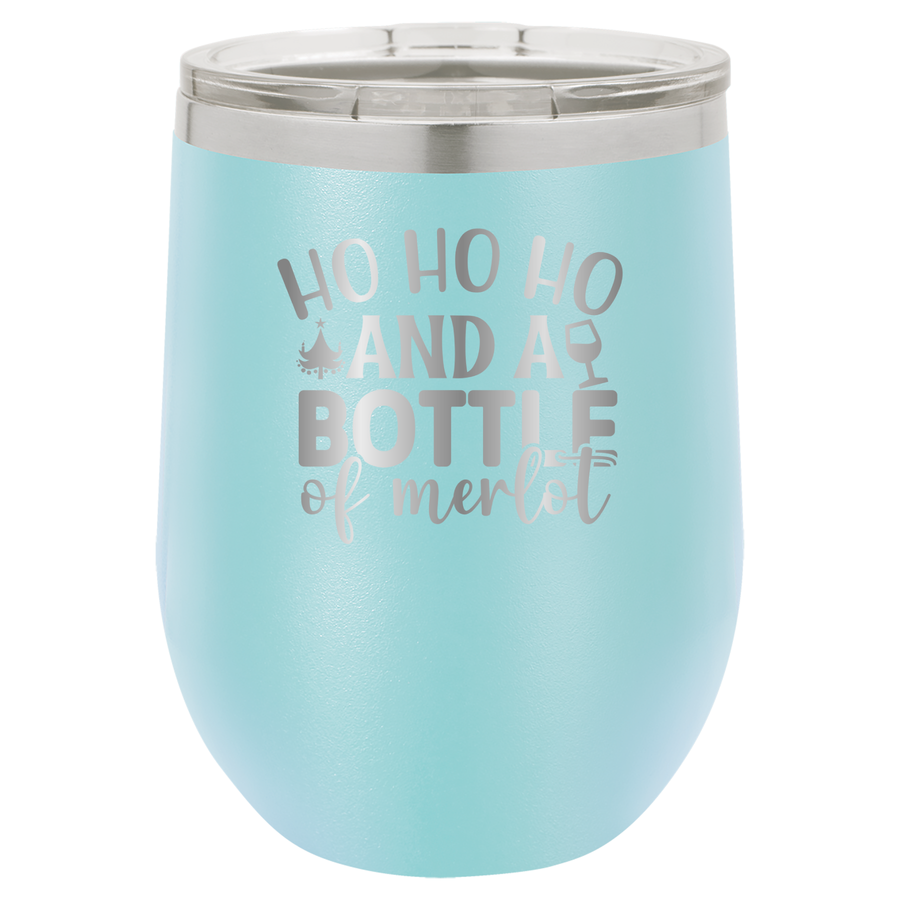 Ho Ho Ho And A Bottle of Merlot - 12oz Polar Camel Wine Tumbler image 11