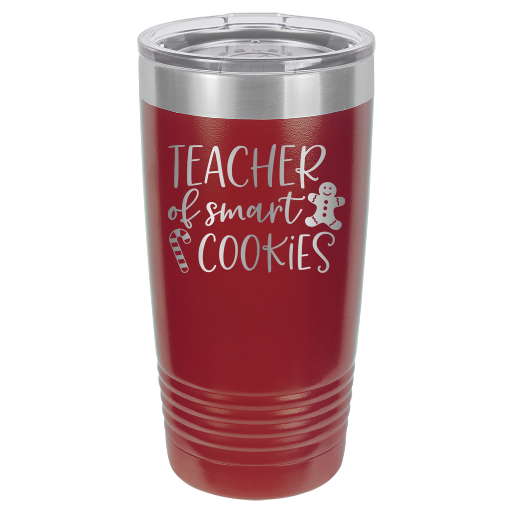 Teacher Of Smart Cookies - 20oz Polar Camel Tumbler - Maroon image