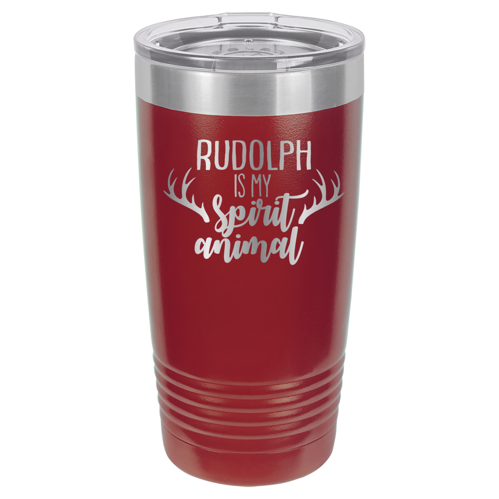 Rudolph Is My Spirit Animal - 20oz Polar Camel Tumbler image 8