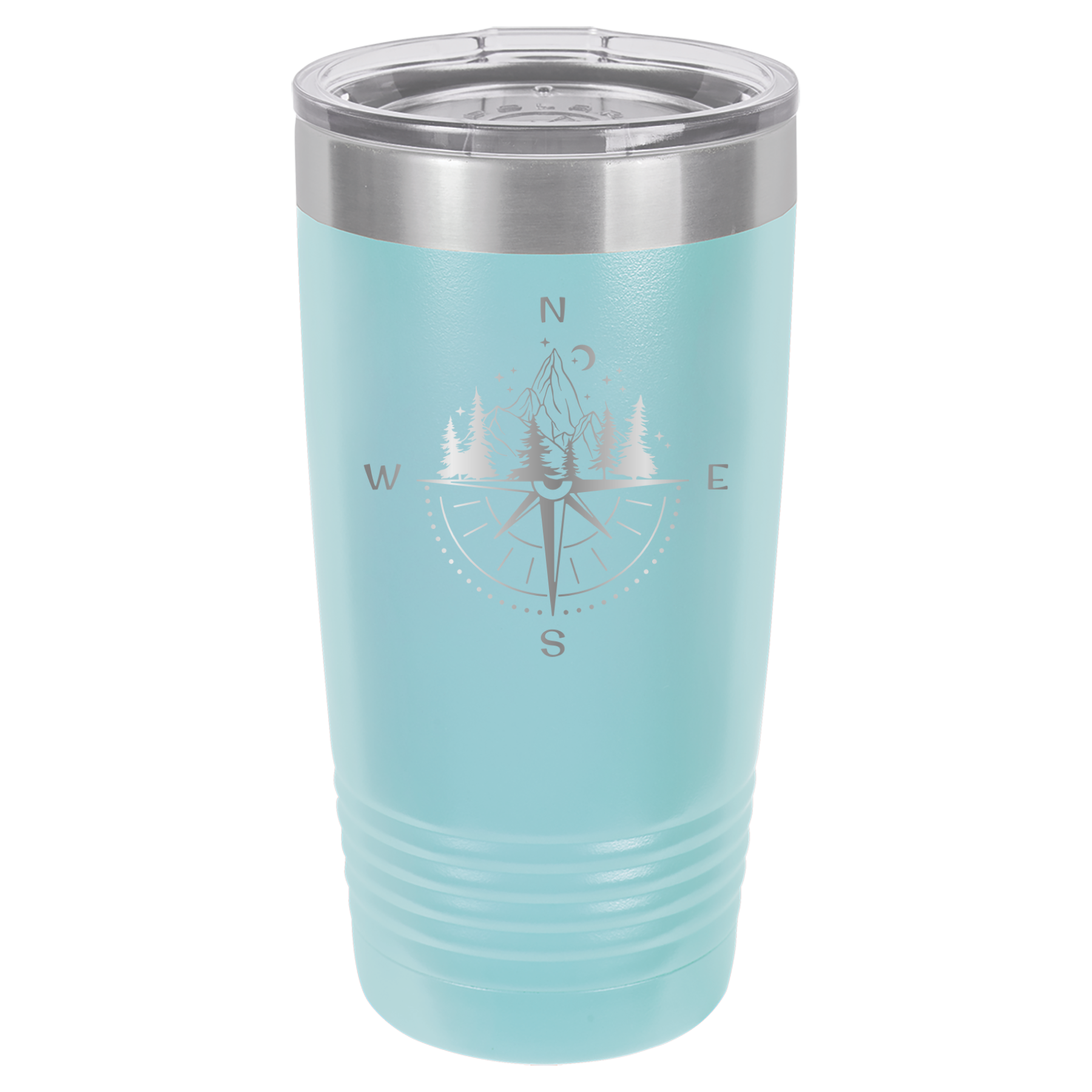 Compass, Map, or Adventure - 20oz Polar Camel Tumbler - Light Blue image