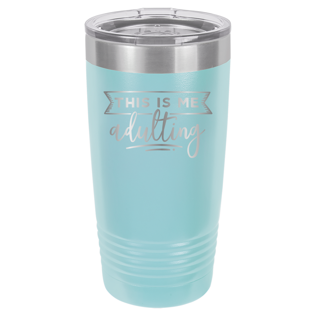 This Is Me Adulting - 20oz Polar Camel Tumbler - Light Blue image