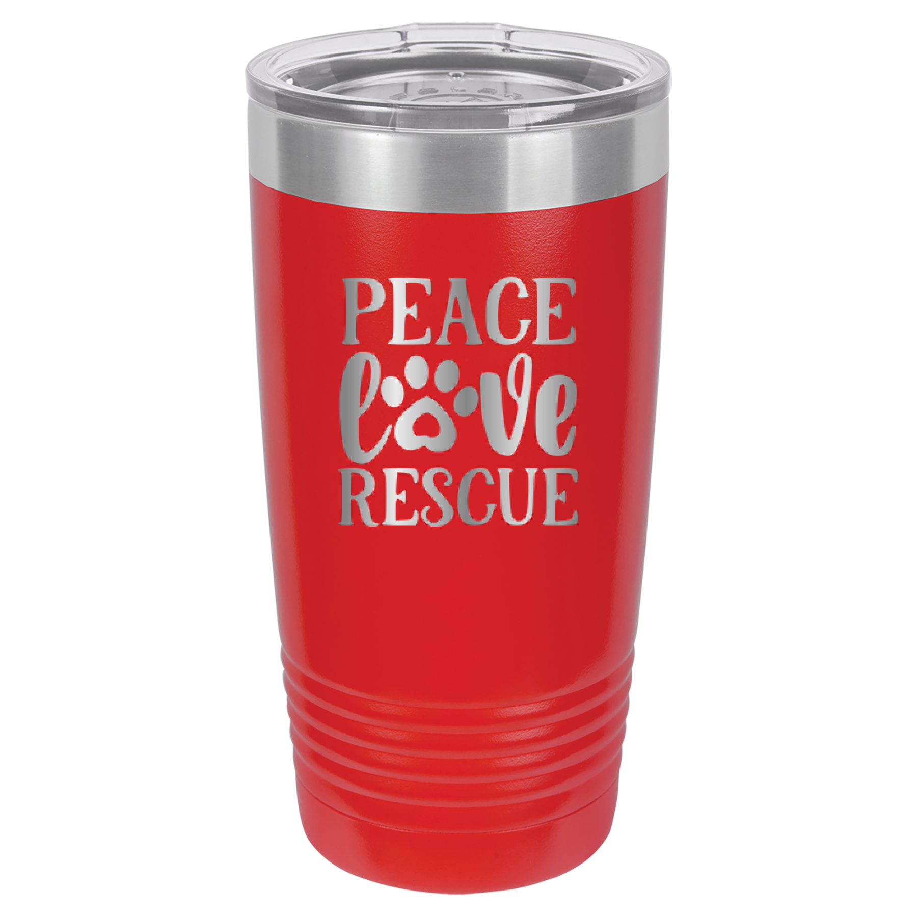 Peace, Love, Rescue - 20oz Polar Camel Tumbler image 1