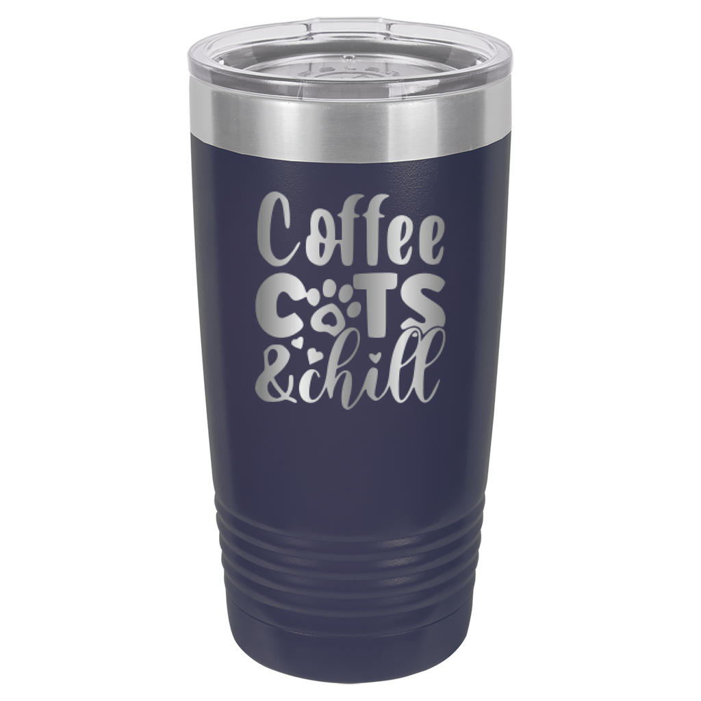 Coffee, Cats, And Chill - 20oz Polar Camel Tumbler image 7