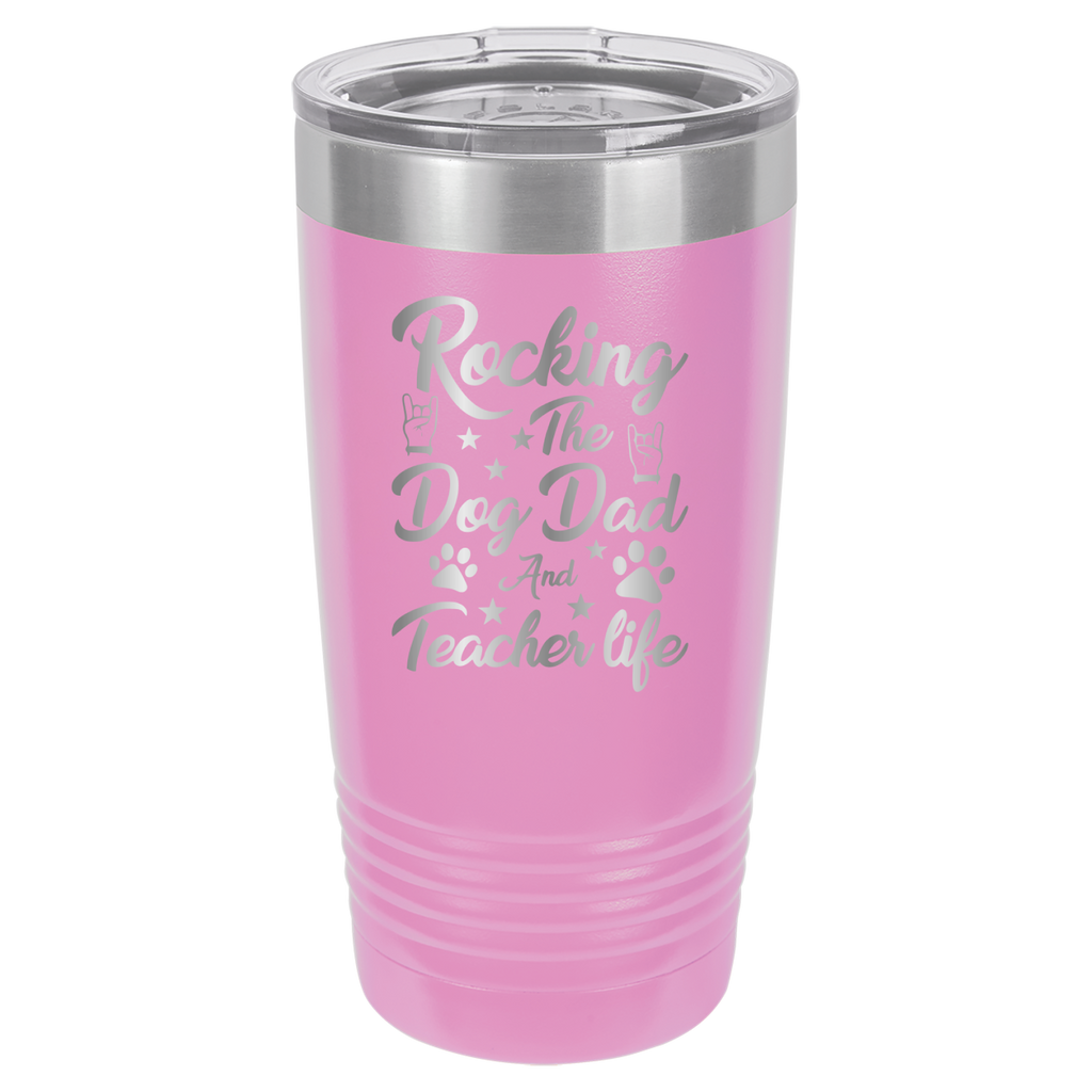 Rocking The Dog Dad And Teacher Life - 20oz Polar Camel Tumbler image 11