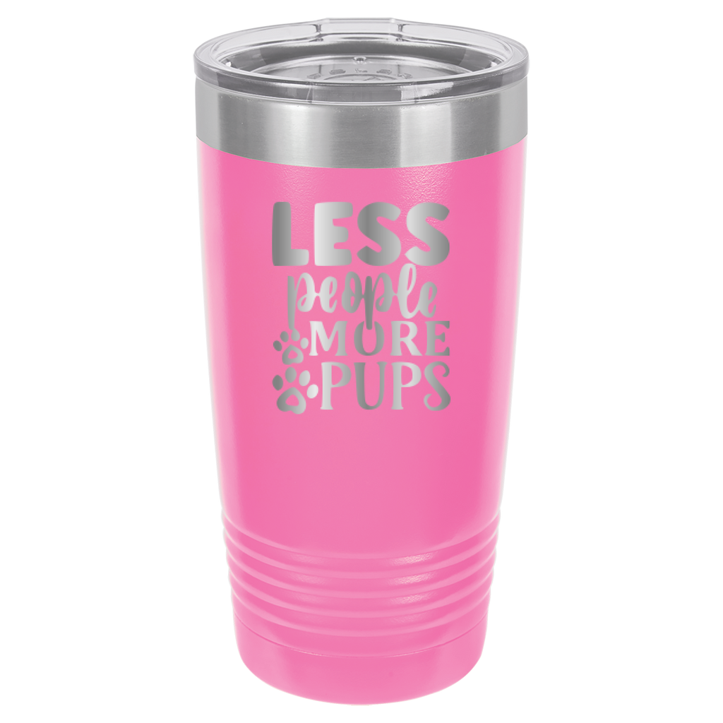 Less People More Pups - 20oz Polar Camel Tumbler image 6
