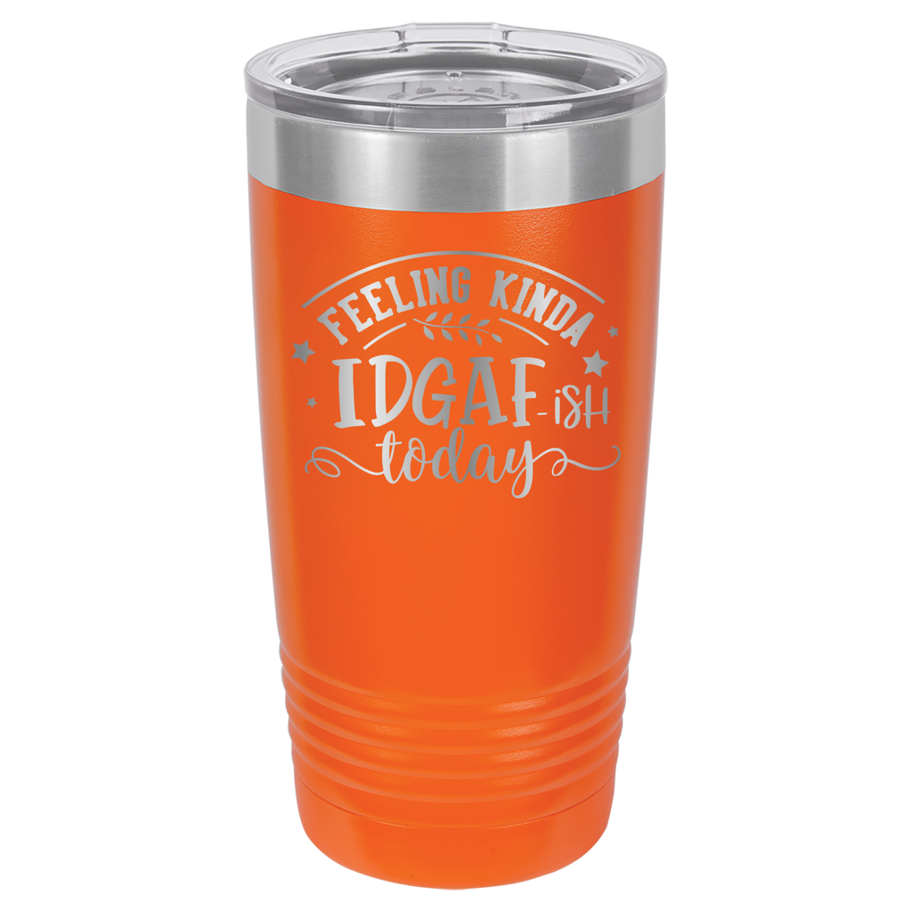 Kinda Feeling IDGAFish Today - 20oz Polar Camel Tumbler - Orange image