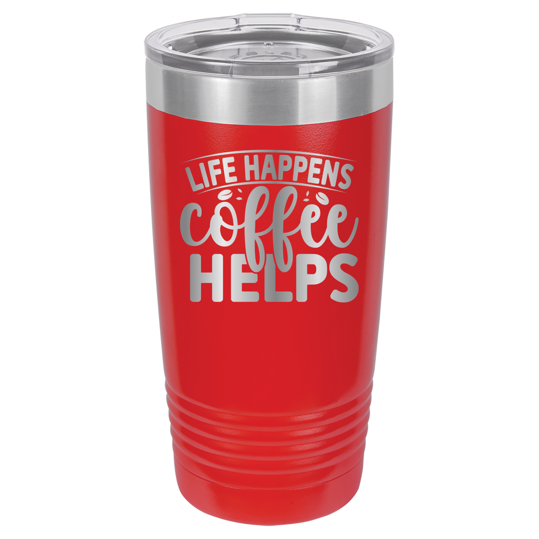 Life Happens Coffee Helps - 20oz Polar Camel Tumbler - Red image