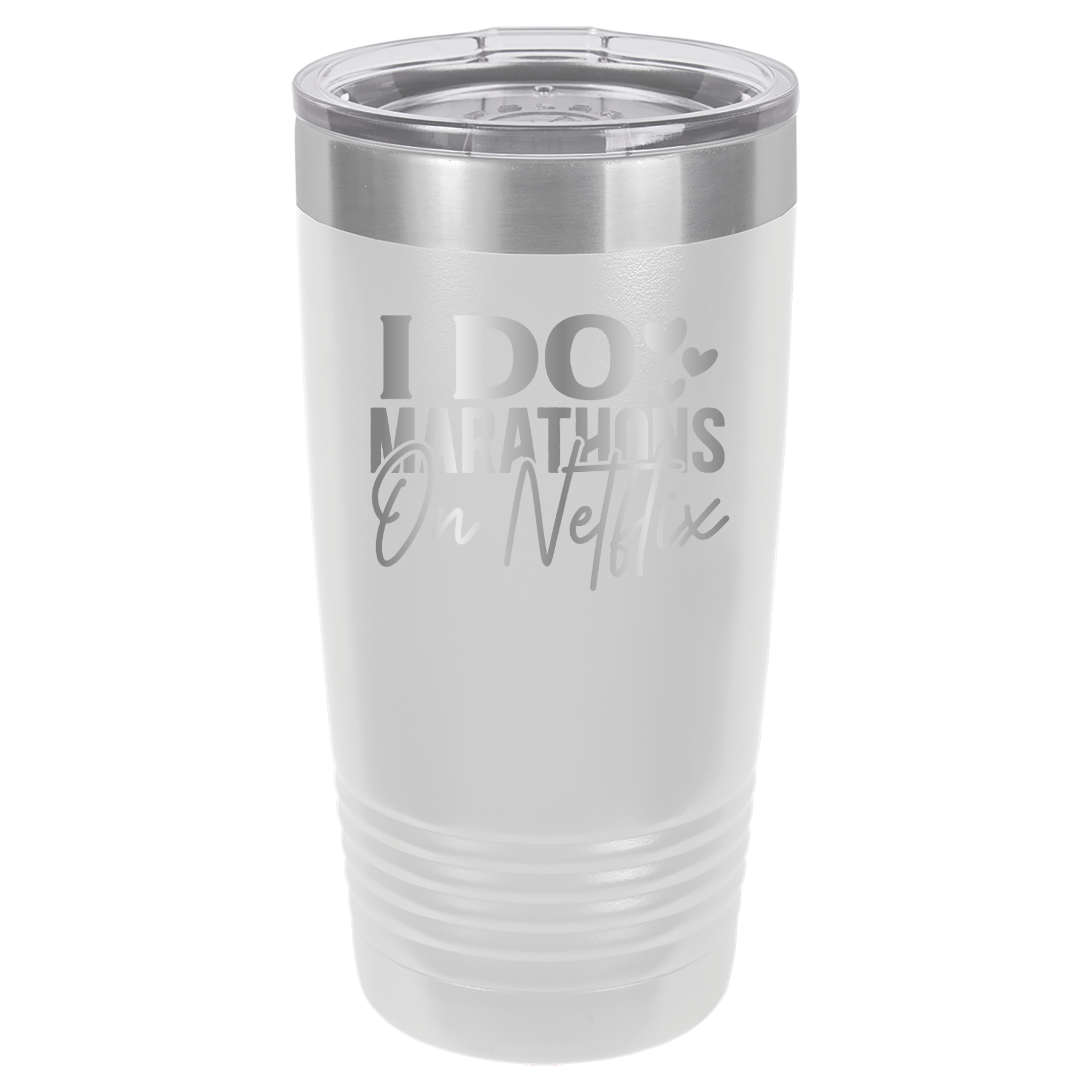 I Do Marathons On Netflix - 20oz Polar Camel Tumbler image 16