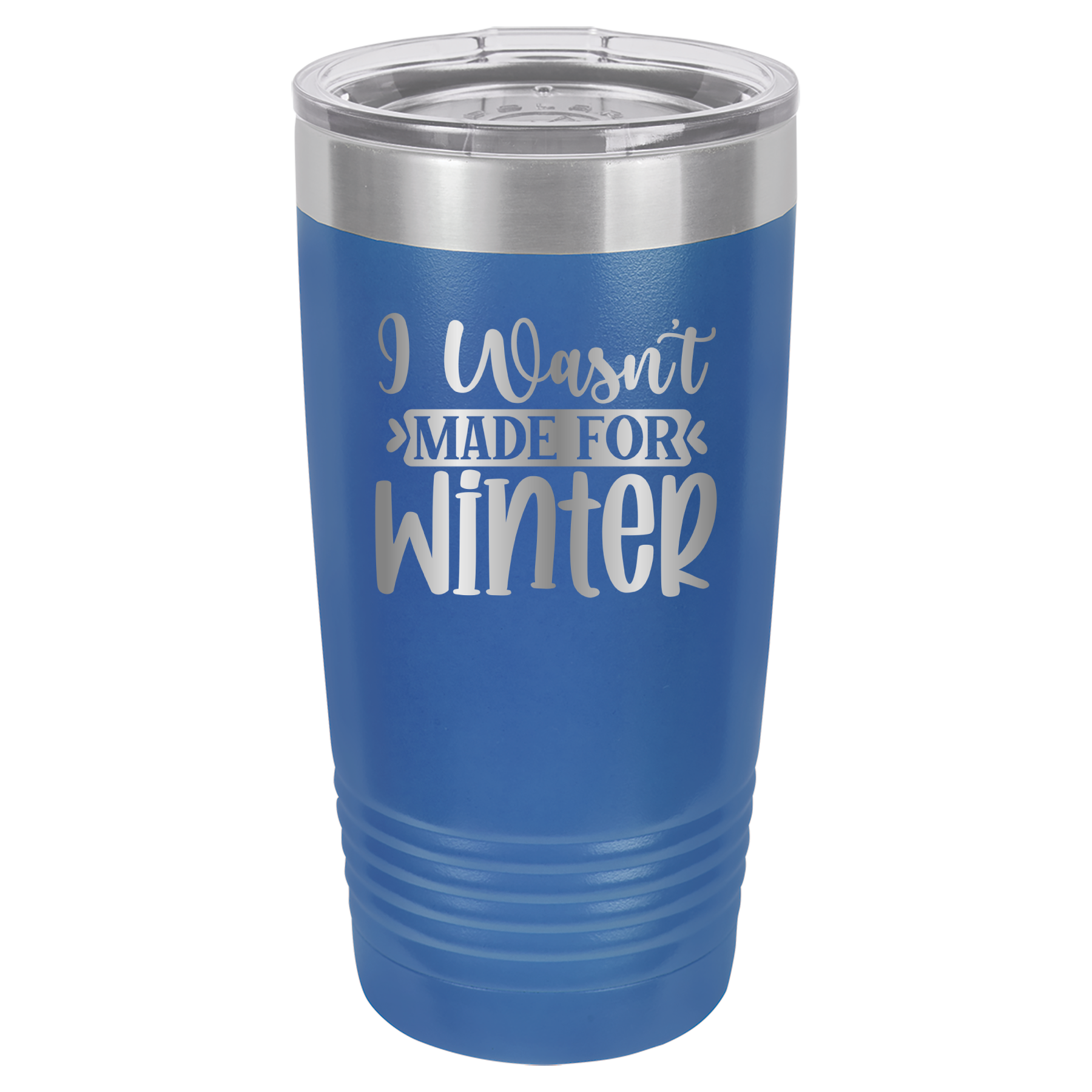 I Wasn't Made For Winter - 20oz Polar Camel Tumbler - Royal Blue image