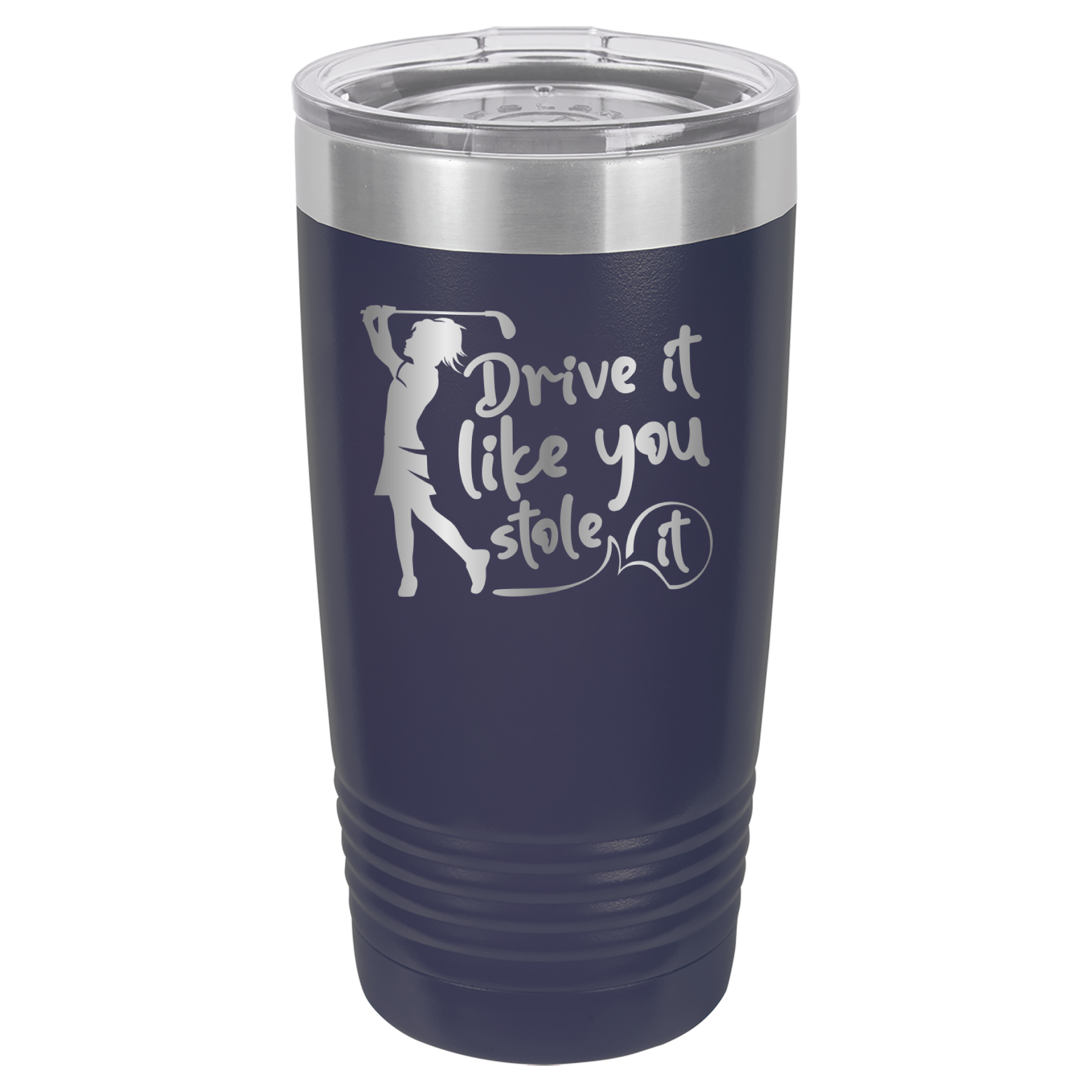Drive It Like You Stole It (Female) - Golf - 20oz Polar Camel Tumbler - Navy image