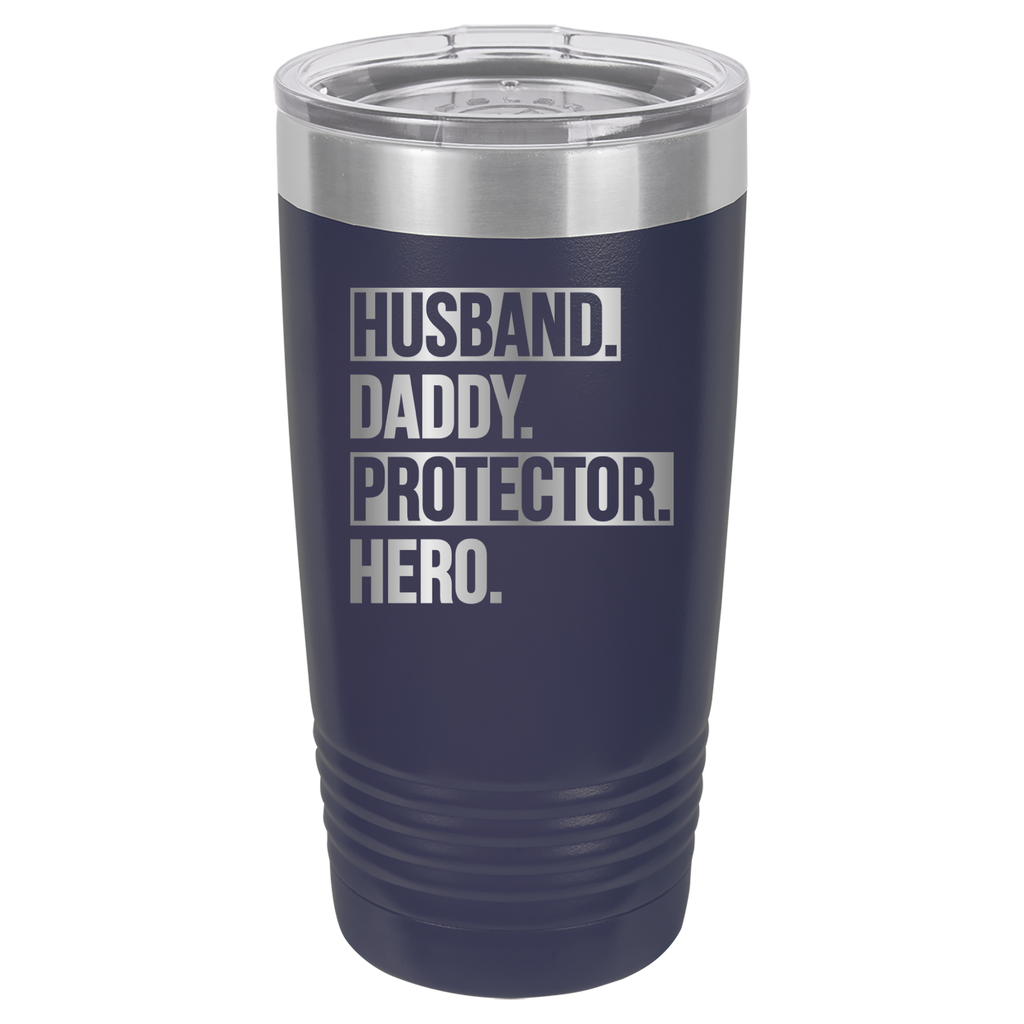 Father's Day "Husband. Daddy. Protector. Hero. 20oz Polar Camel Tumbler image 9